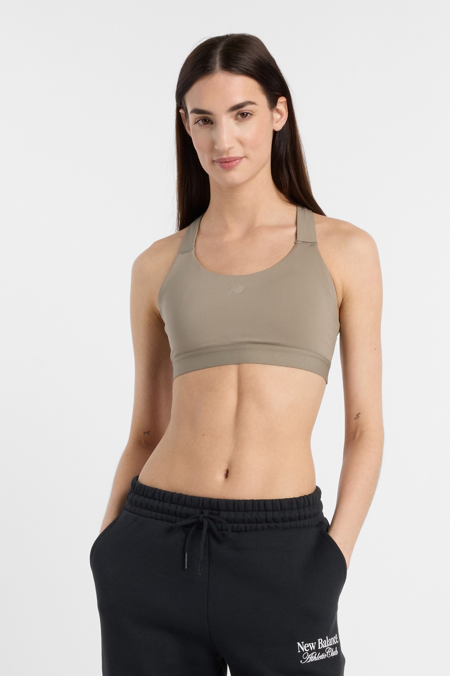 NB SPORTS BRA IN STONE 1
