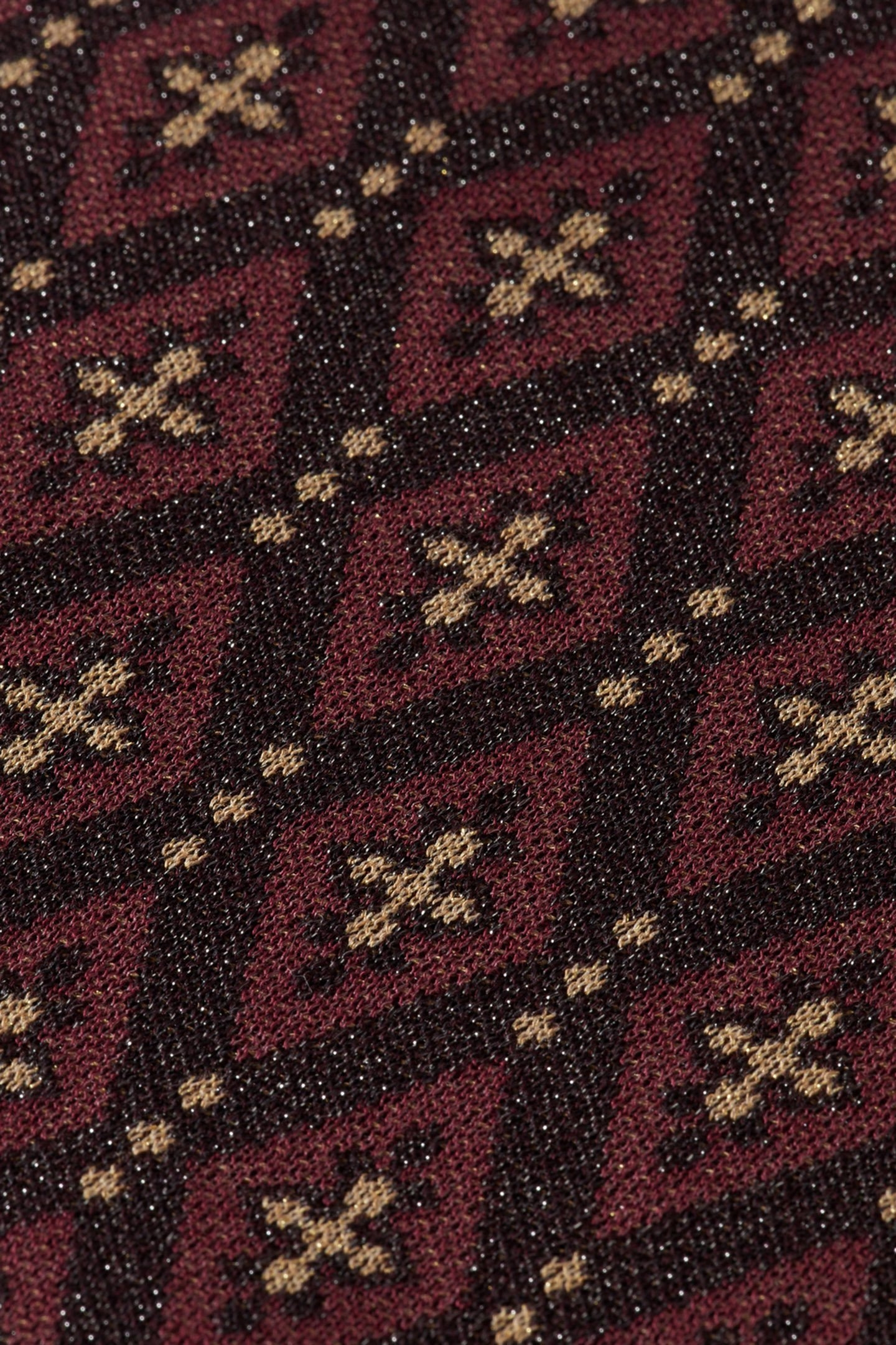 JACQUARD KNITTED ZIP-THROUGH JACKET DARK BORDEAUX 3