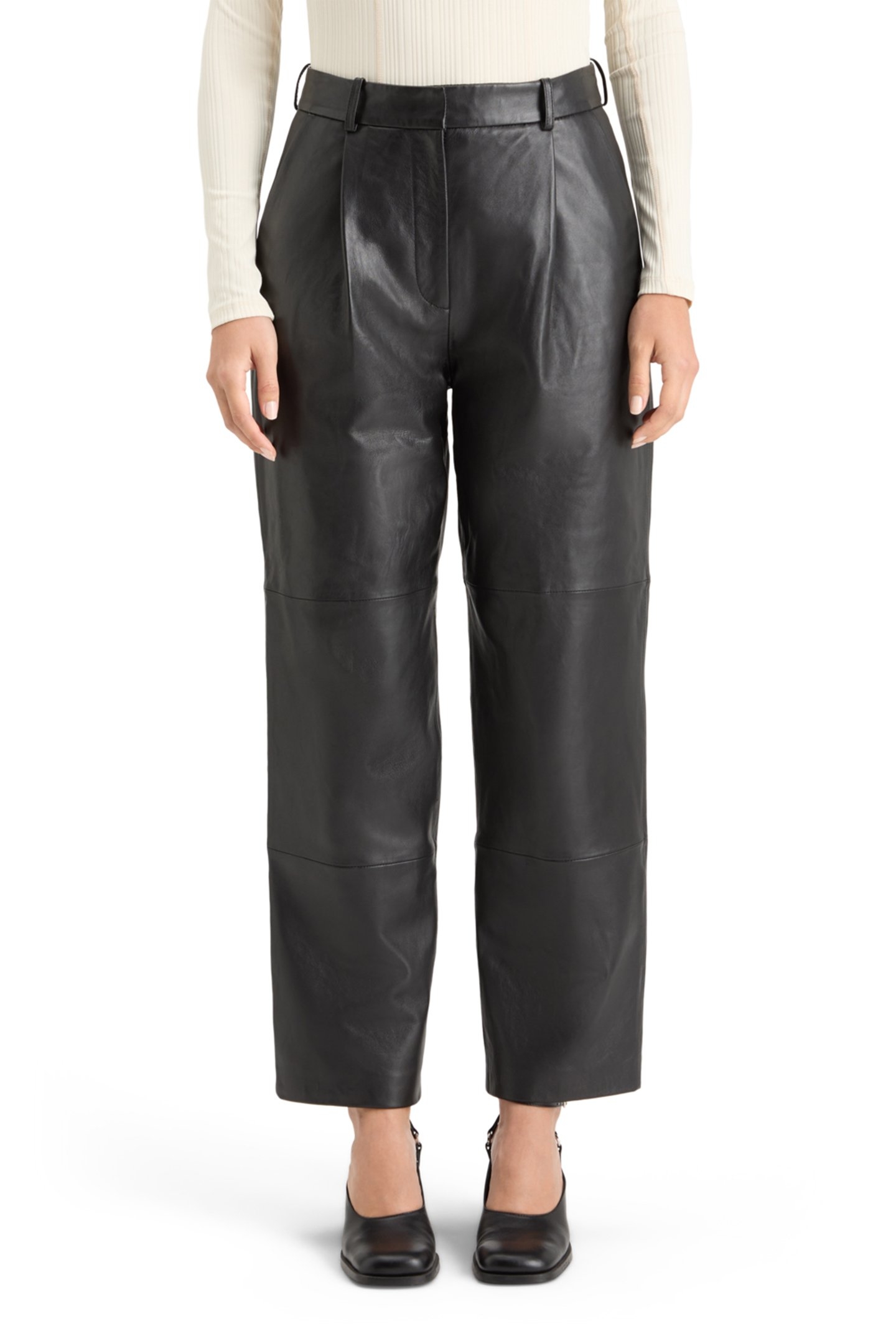 ROBYN NAPPA LEATHER PANT EVENING BLACK 1