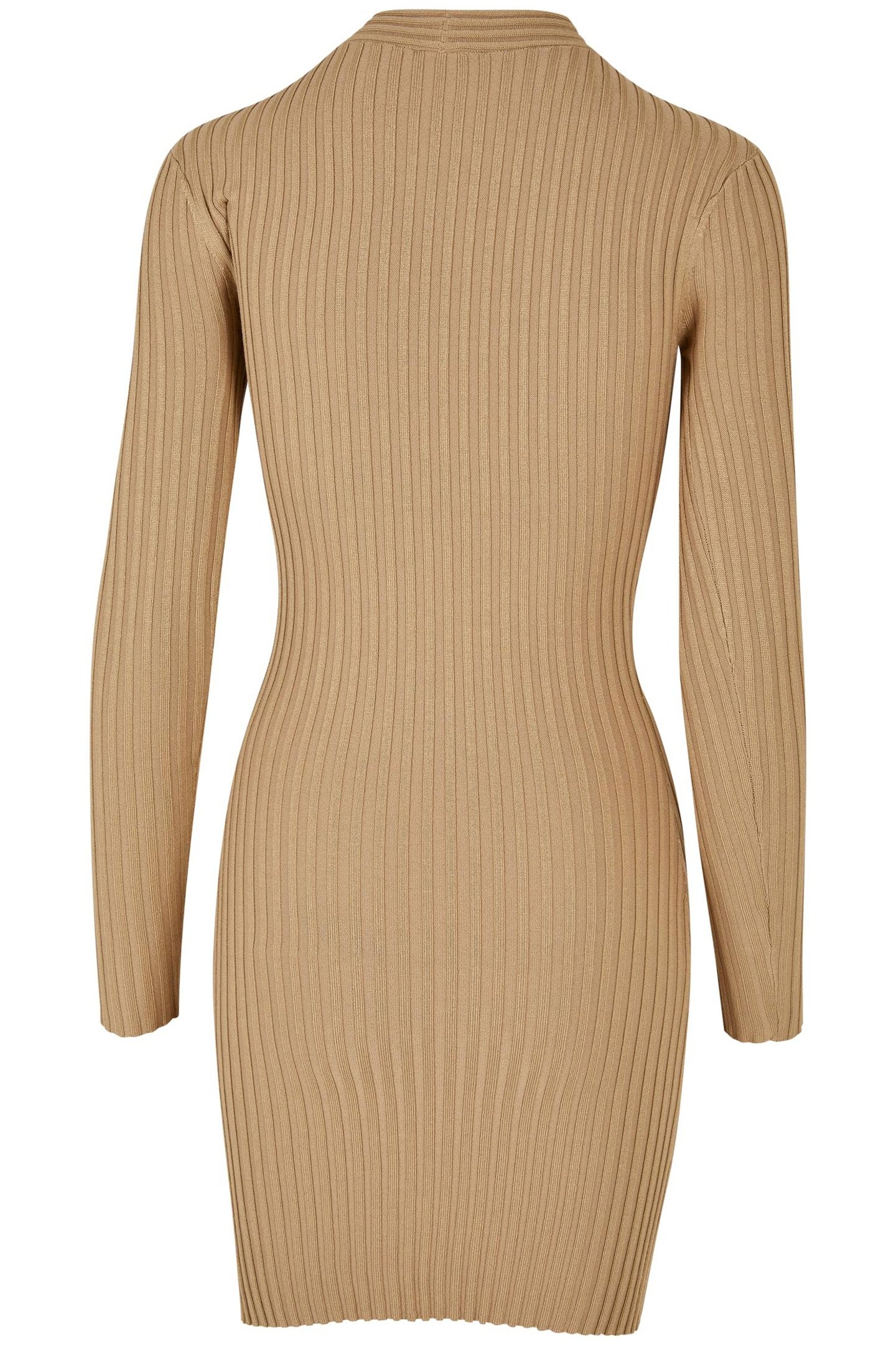 LADIES CROSSED RIB KNIT DRESS UNIONBEIGE 2