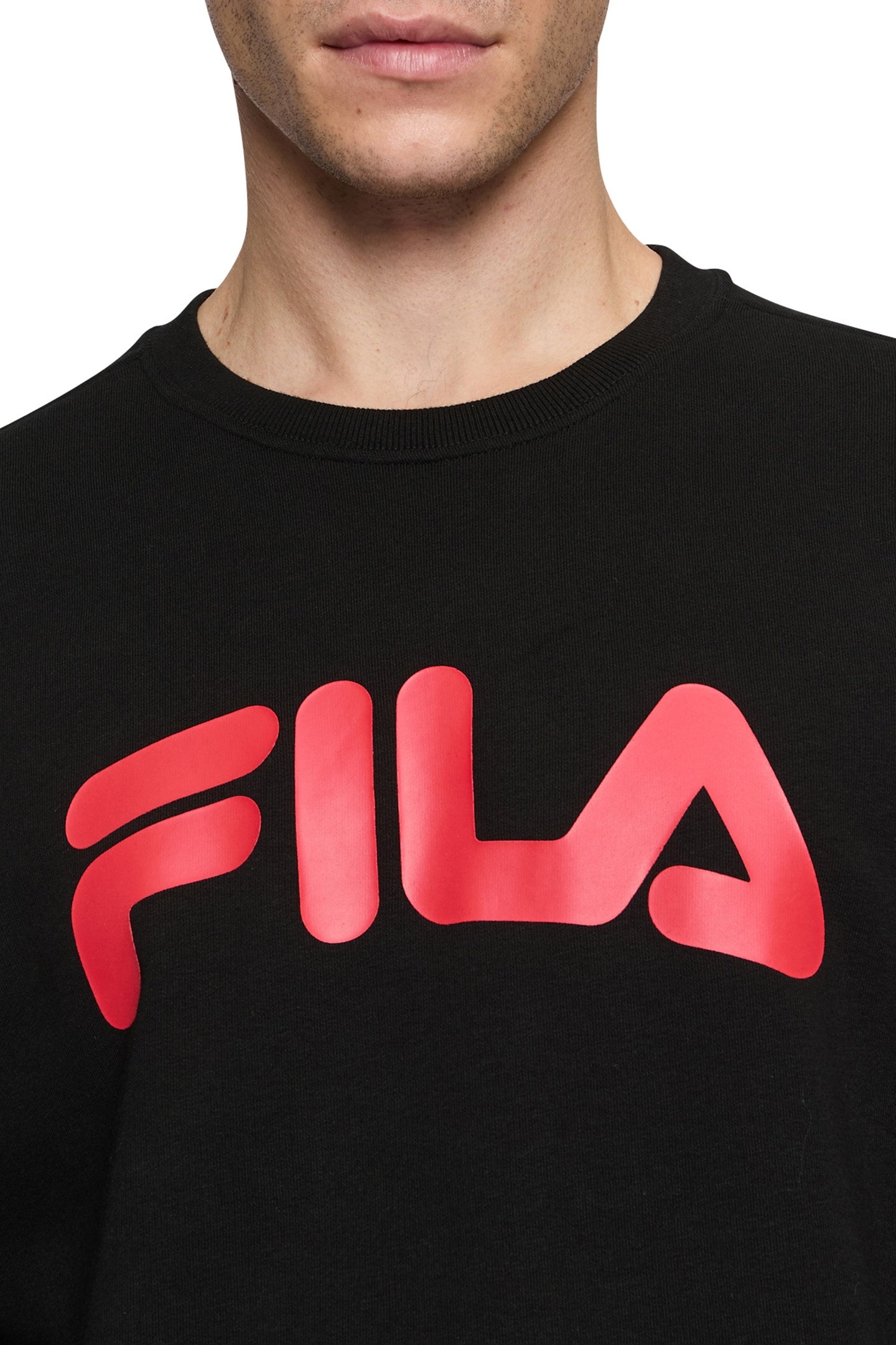 LUSIGNY LOOSE CREW BLACK-TRUE RED 7