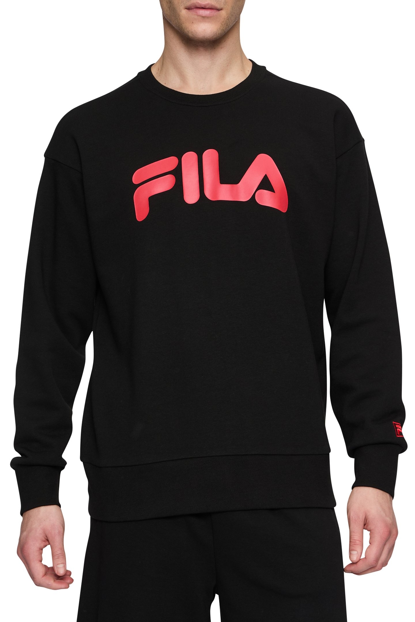 LUSIGNY LOOSE CREW BLACK-TRUE RED 1