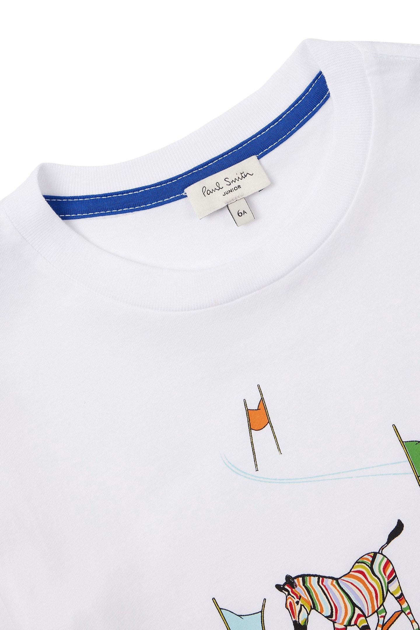 DOUGA SKIING ZEBRA ORG. BOYS TSHIRT WHITE 2