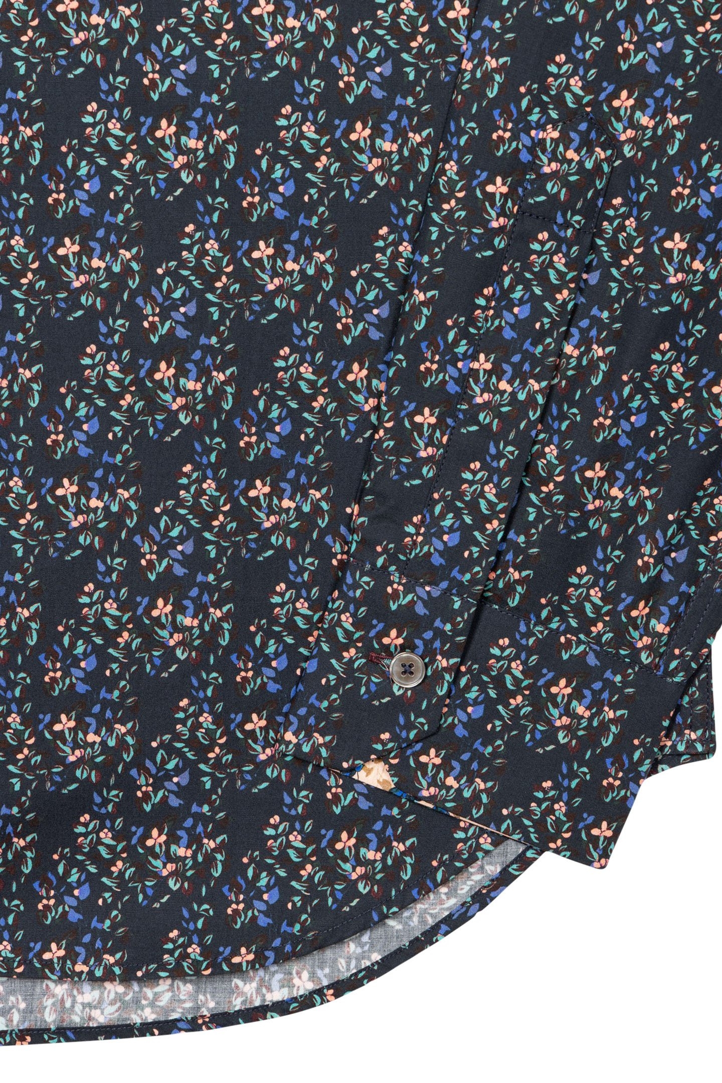 S/C SLIM FIT SHIRT NAVY 6