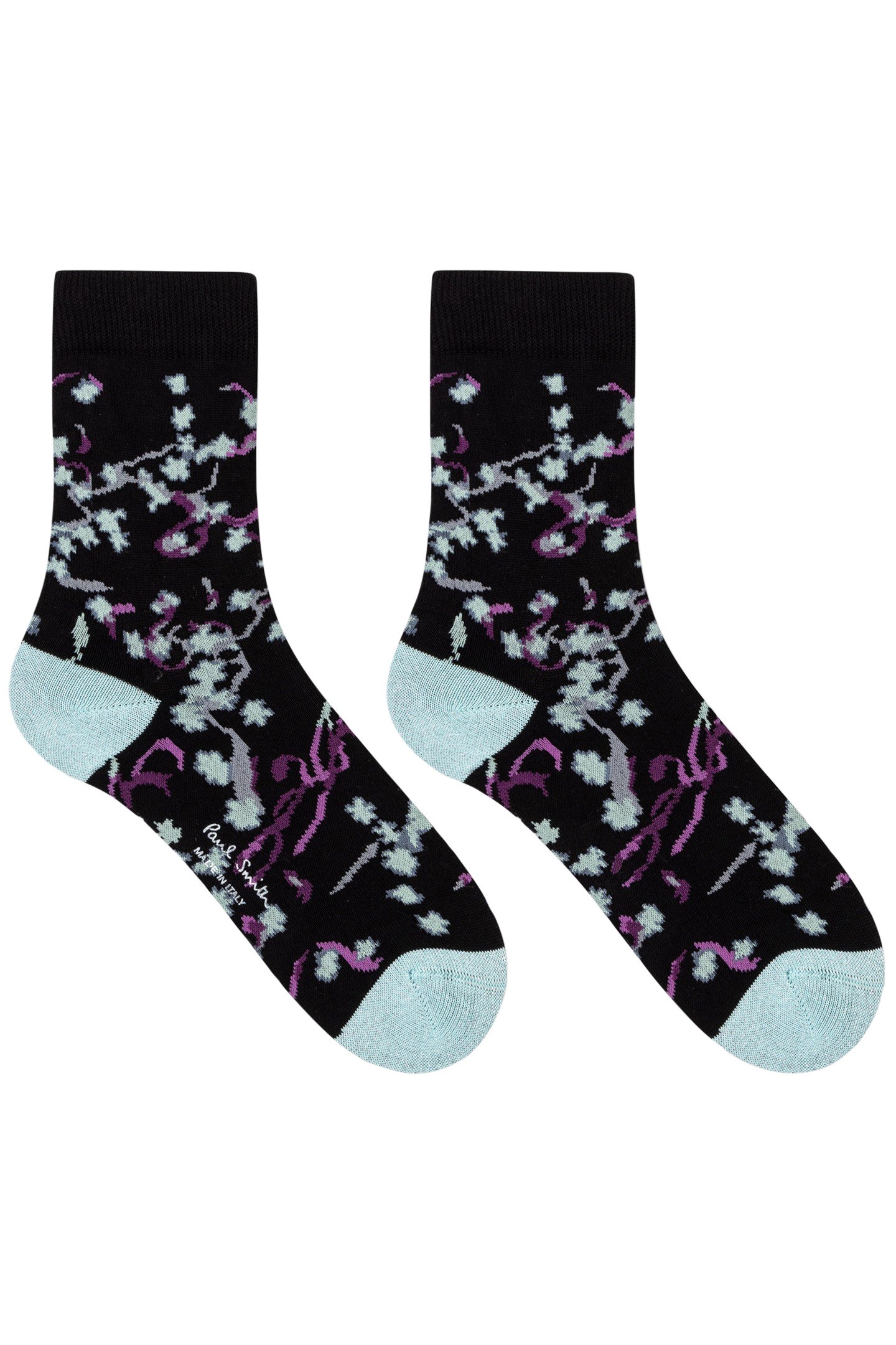 SOCK DEENA FLORAL BLACK 2