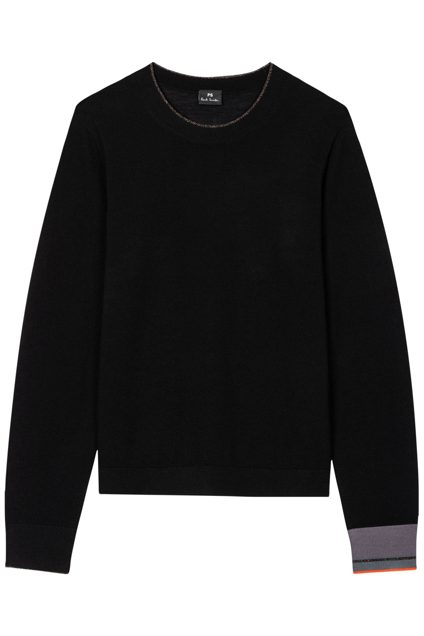 KNITTED SWEATER CREW NECK BLACK 1