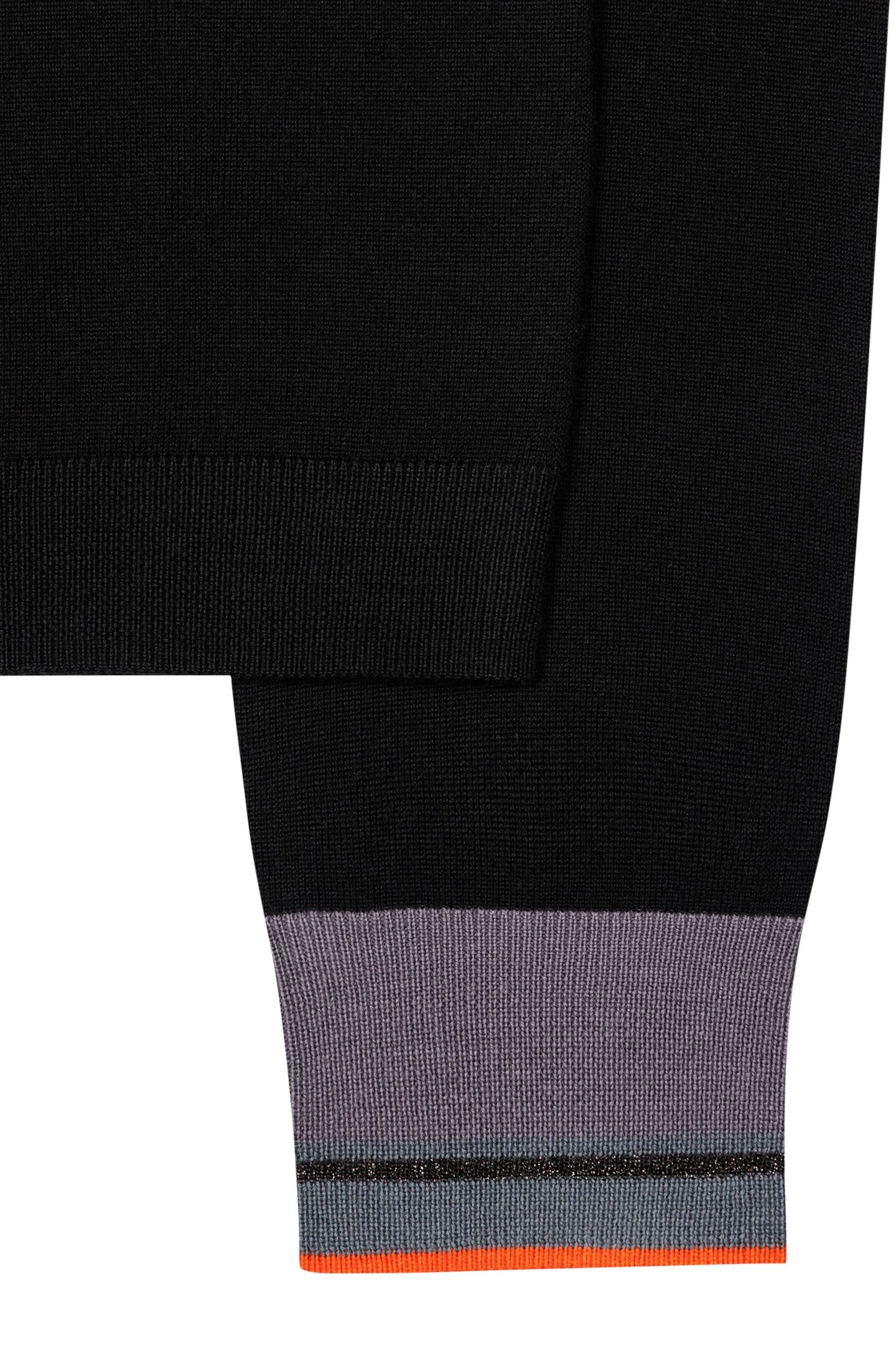 KNITTED SWEATER CREW NECK BLACK 2