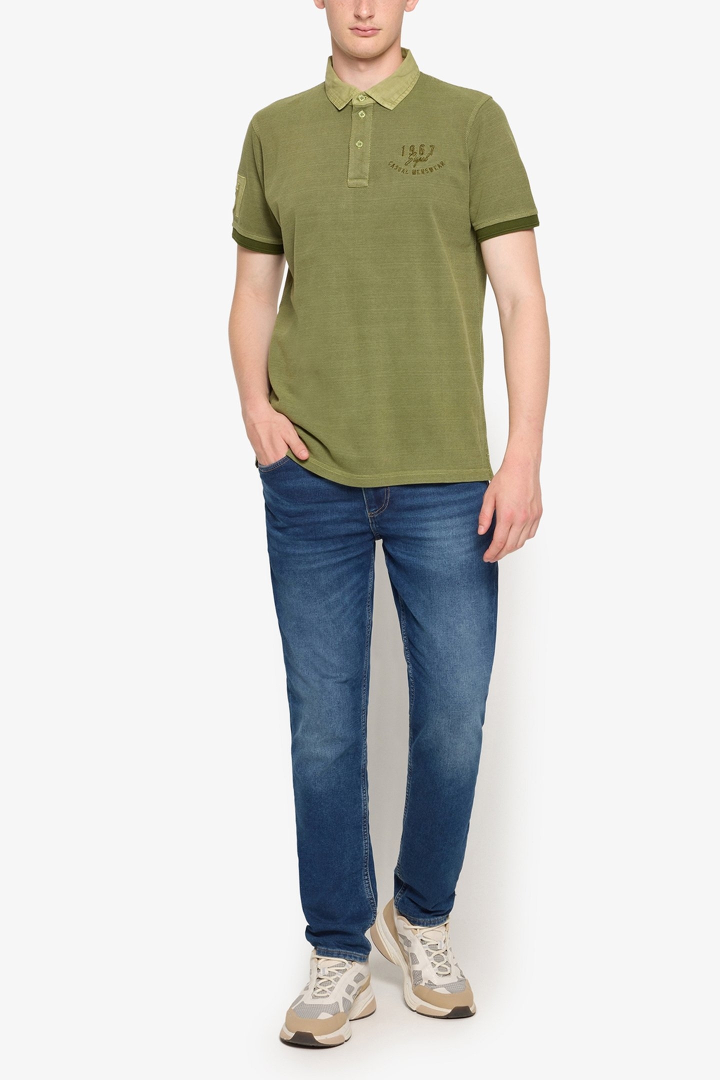 OSCARSI BADGE POLO CYPRESS GREEN 3