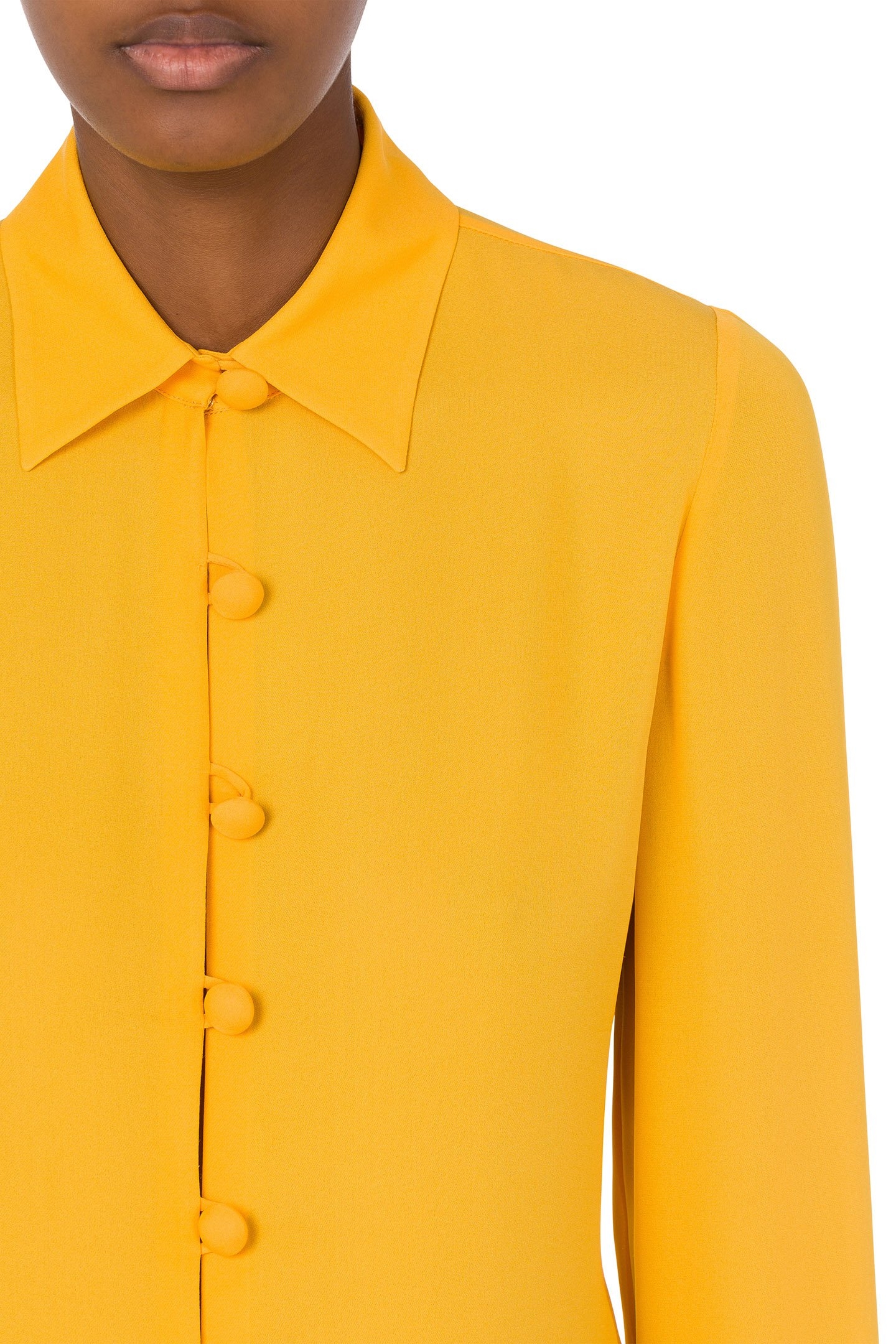 SILK CHARMEUSE SHIRT 60'S YELLOW 4