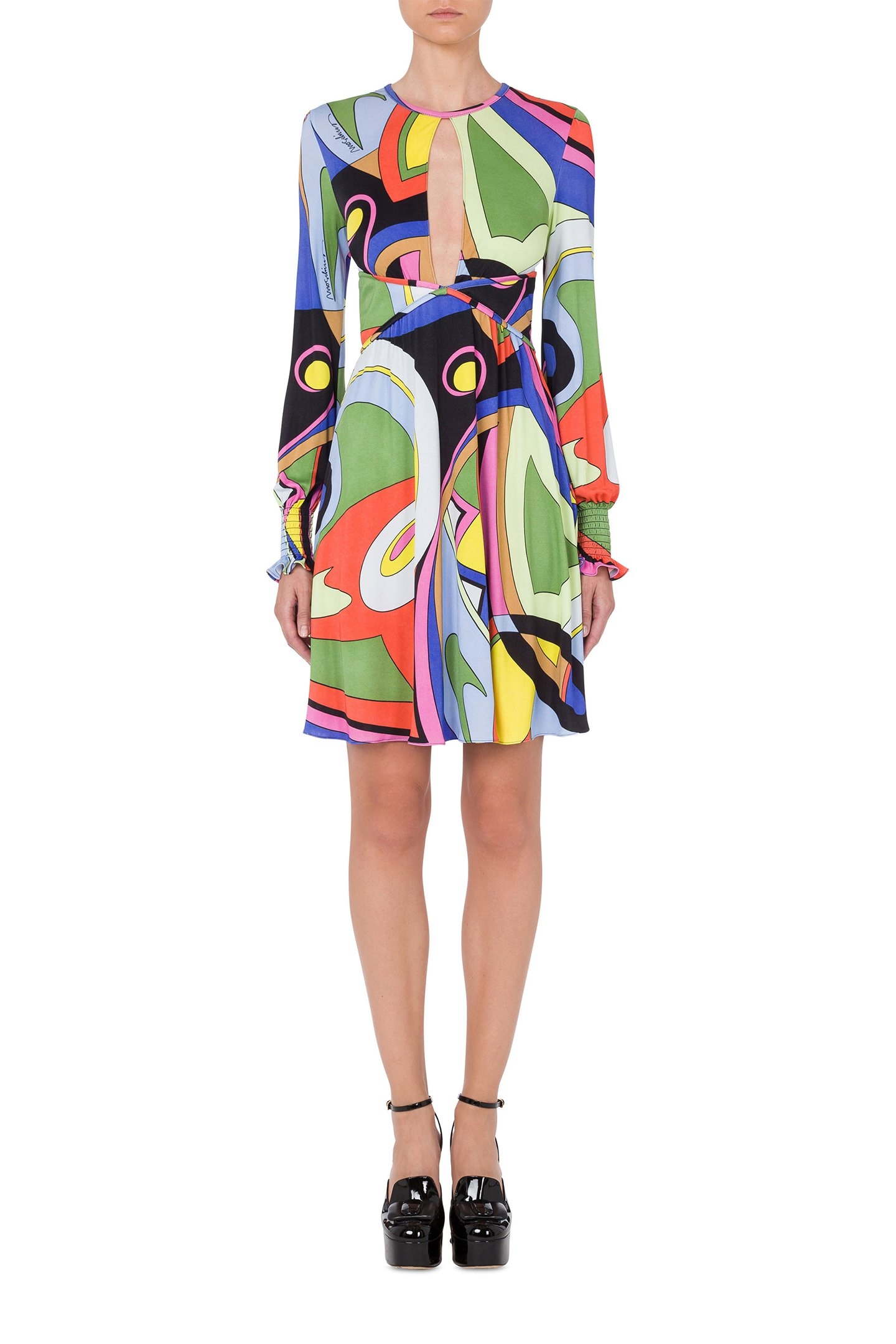MULTICOLOR PRINT JERSEY DRESS MULTICOLOUR 1