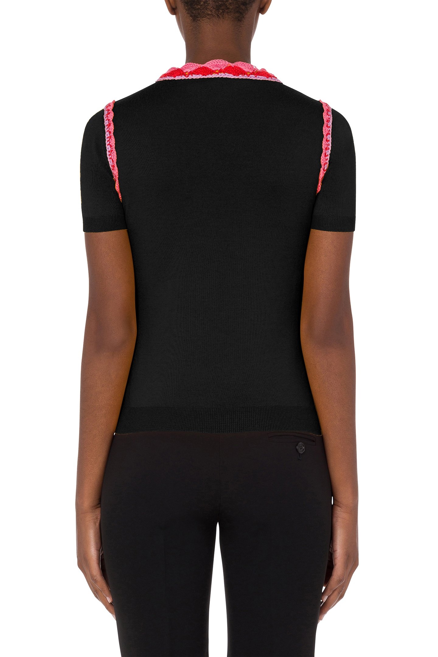 CROCHET DETAILS WOOL TOP BLACK 2