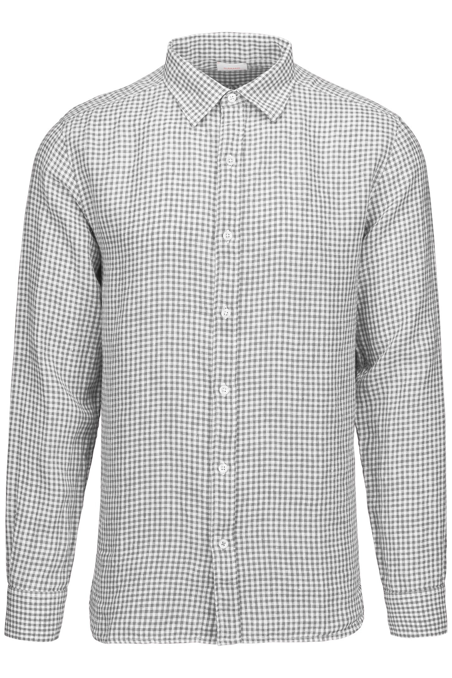 AMALFI GINGHAM LINEN SHIRT HICKORY 1