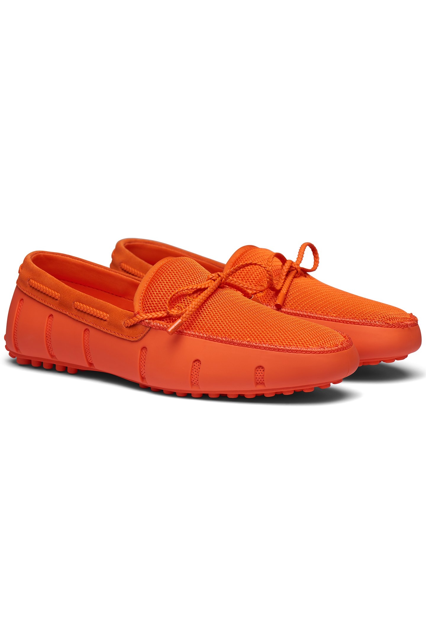 BRAIDED LACE LUX LOAFER DRIVER SWIMS ORANGE 2