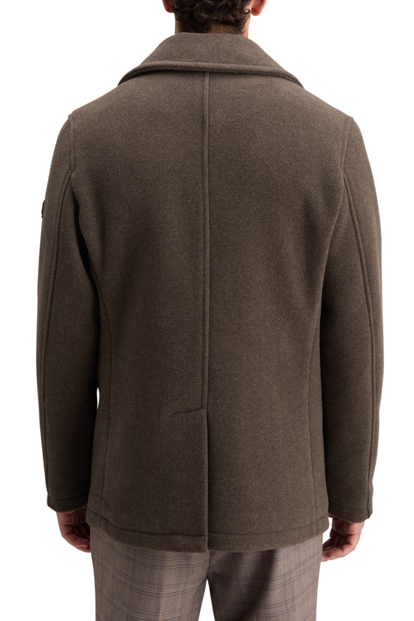 WOOL BLEND PEACOAT COFFEE 2