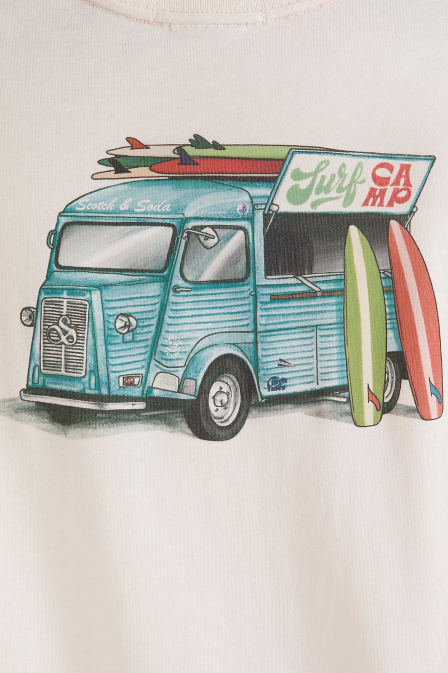 BOYS S&S GRAPHIC TEE NATURAL 4