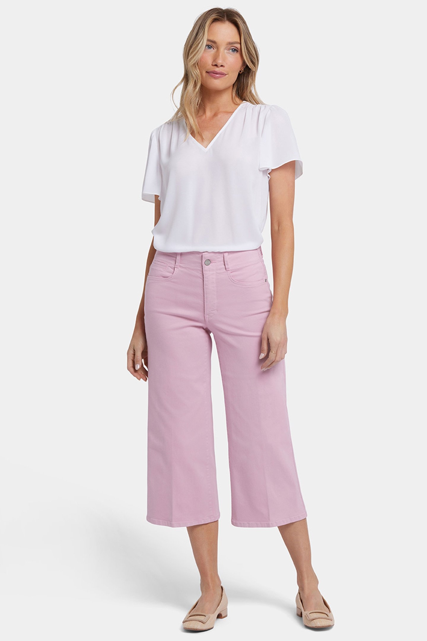 BRIGITTE WIDE LEG CAPRI PINK NECTAR 1