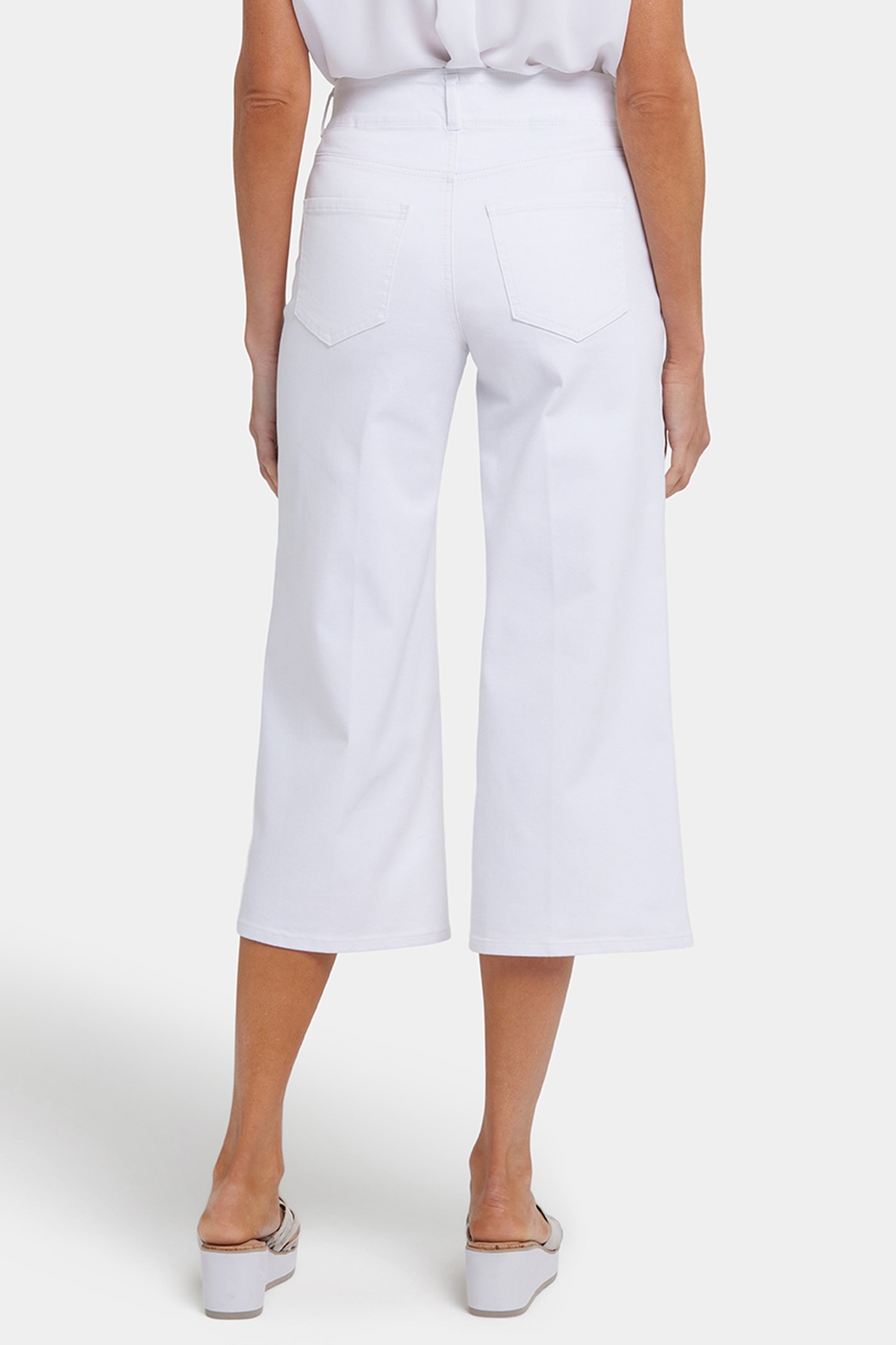 BRIGITTE WIDE LEG CAPRI OPTIC WHITE 2