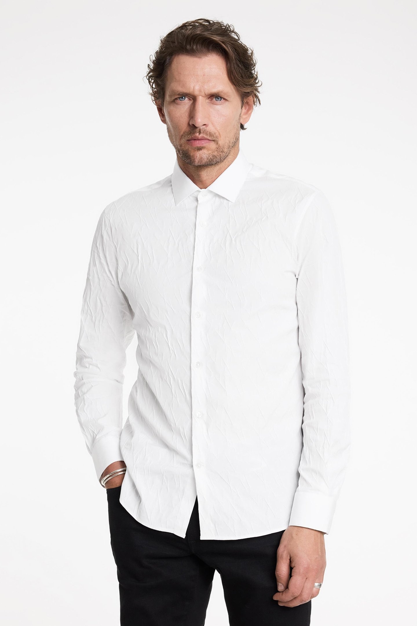 SLIM FIT STELLA COLLAR COLLECTION DRESS SHIRT WHITE 1