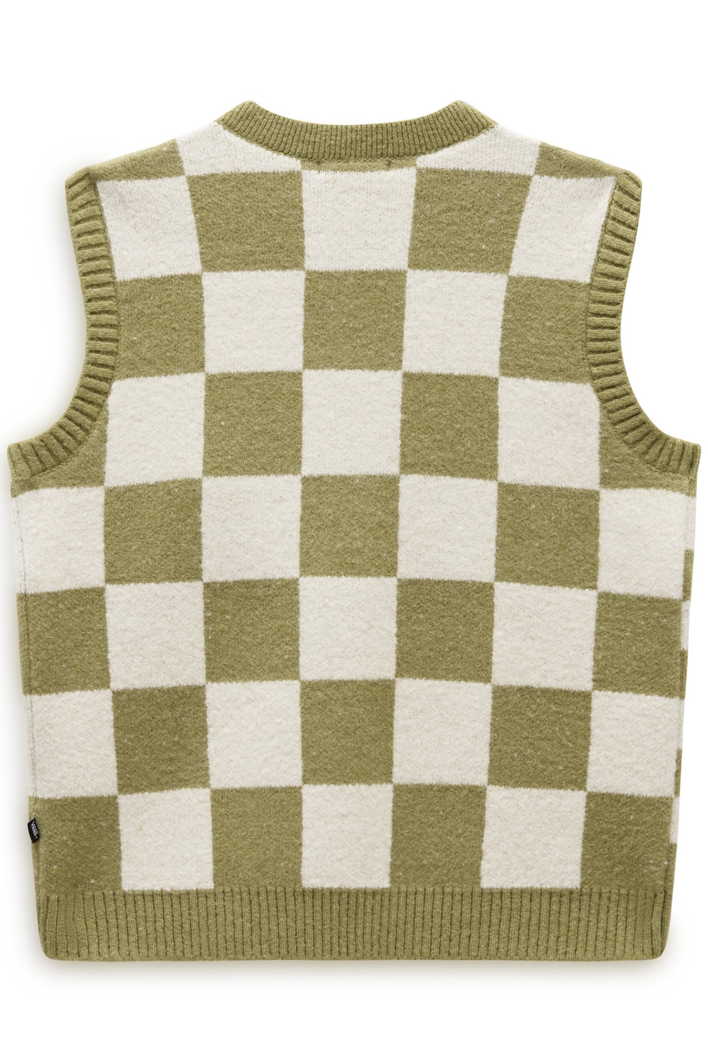 COURTYARD CHECKER SWEATER VEST GREEN OLIVE 5