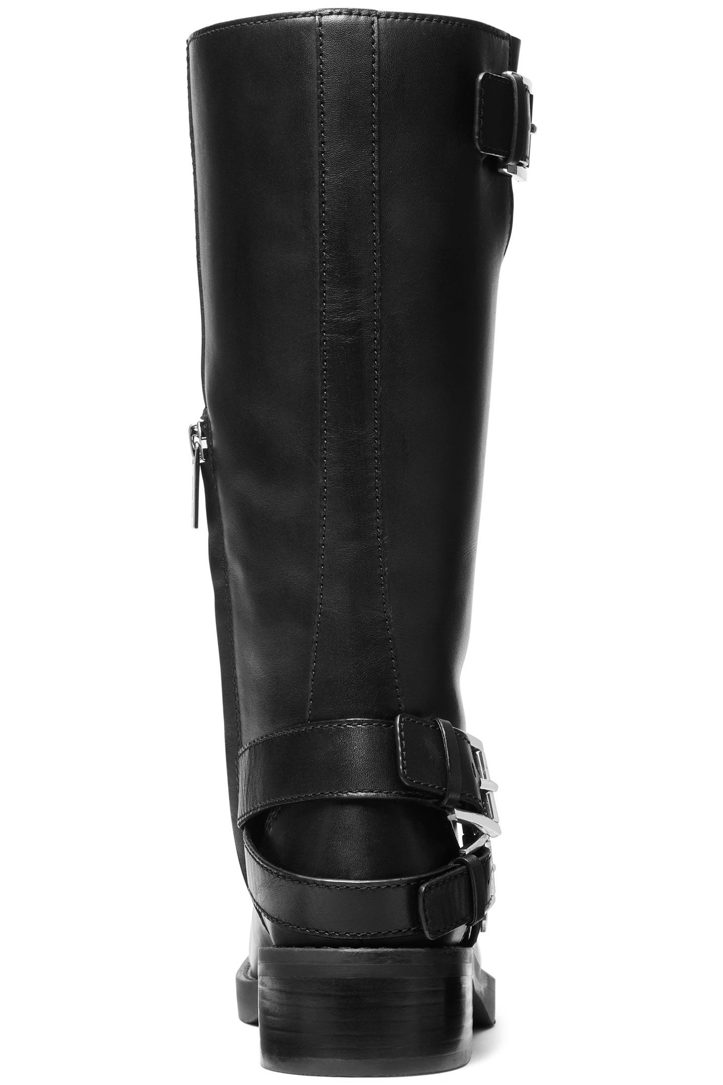 CROSBY SILVER BUCKLE DETAIL BIKER BOOT IN BLACK 3