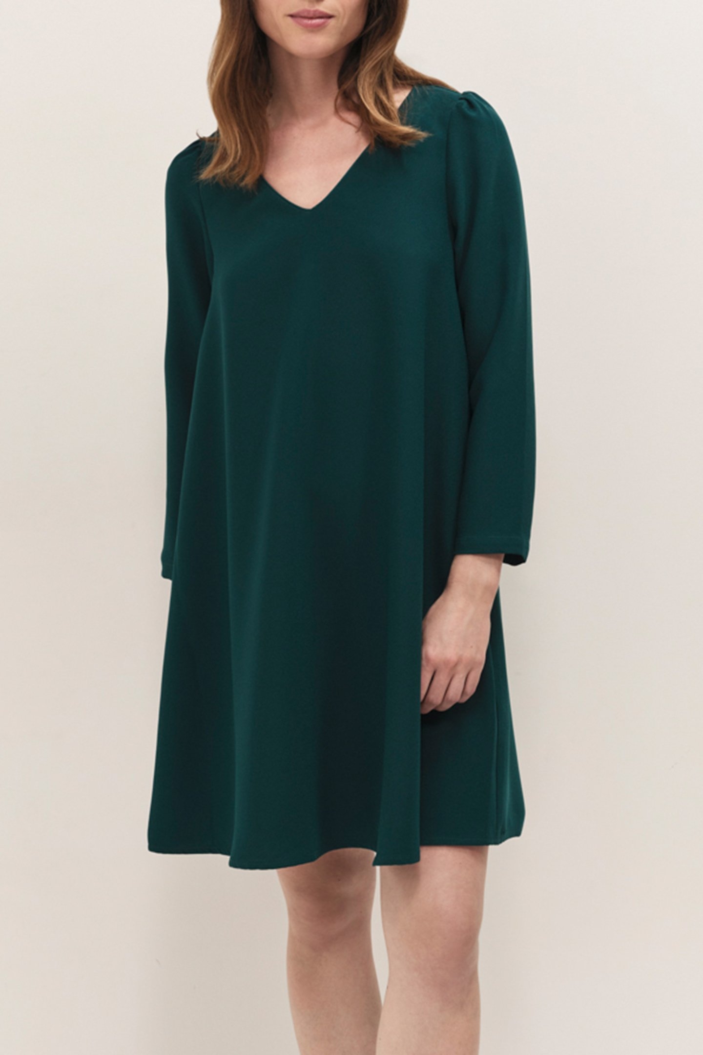 RIOMI - EVERGREEN FLOWING FLARED DRESS 1