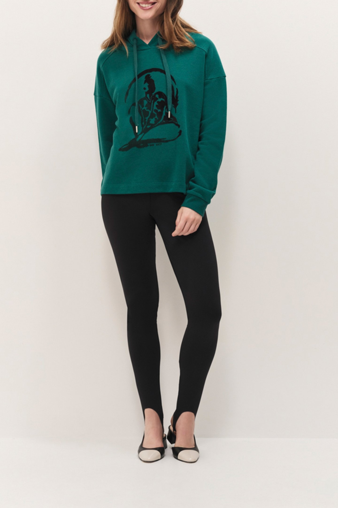 MAORI - EVERGREEN FLOCKED VELVET VISUAL FLEECE HOODIE FOR DA 3