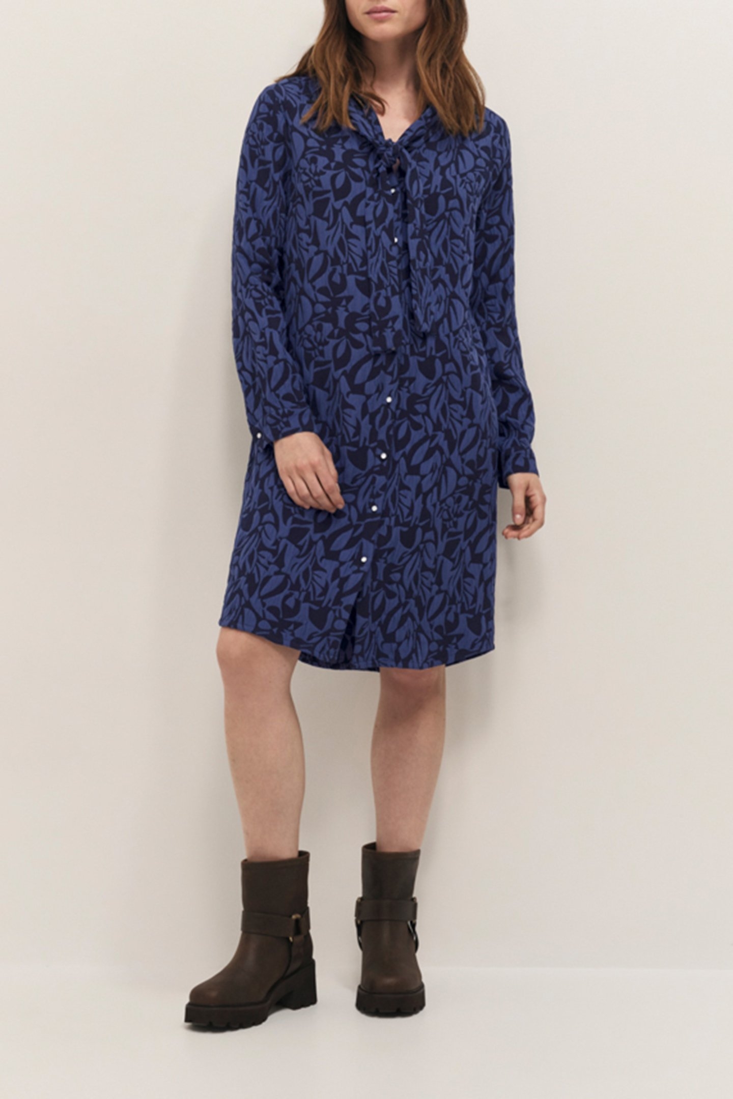 REALLY - MOONLIGHT JACQUARD SHIRT DRESS WITH FLORAL ARABESQU 2