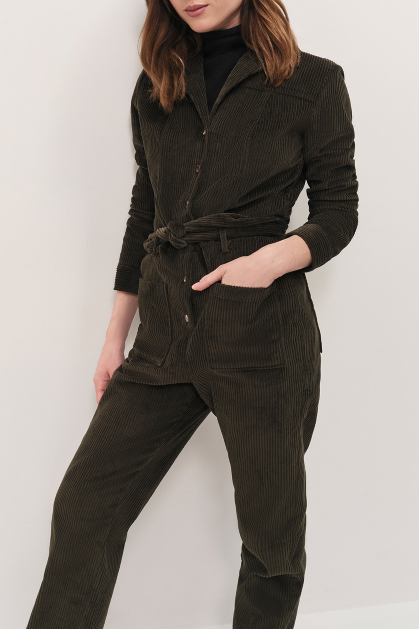 RONIN - LONG KHAKI CORDUROY JUMPSUIT 5