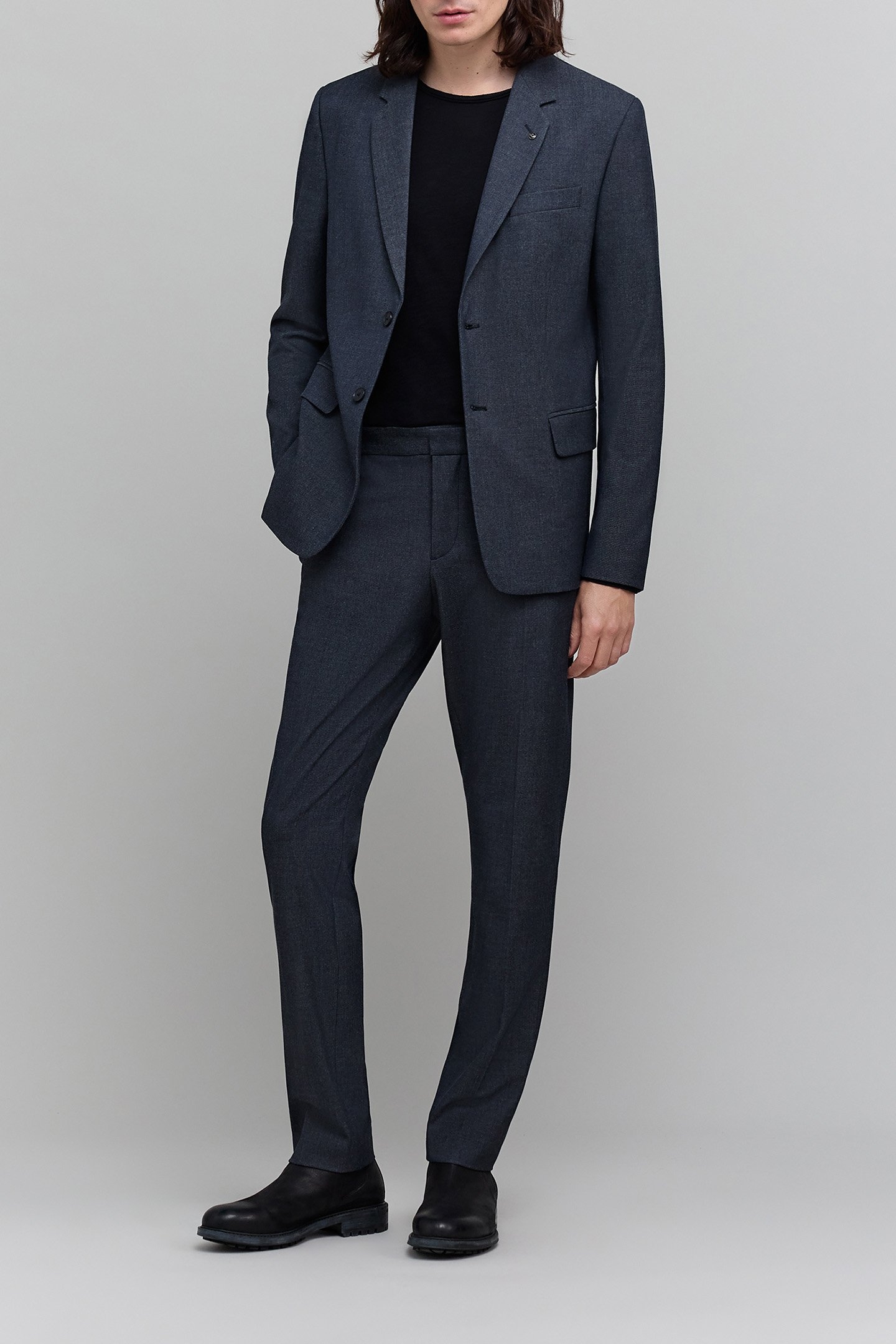 FAUX-PLAIN NAVY SUIT JACKET 3