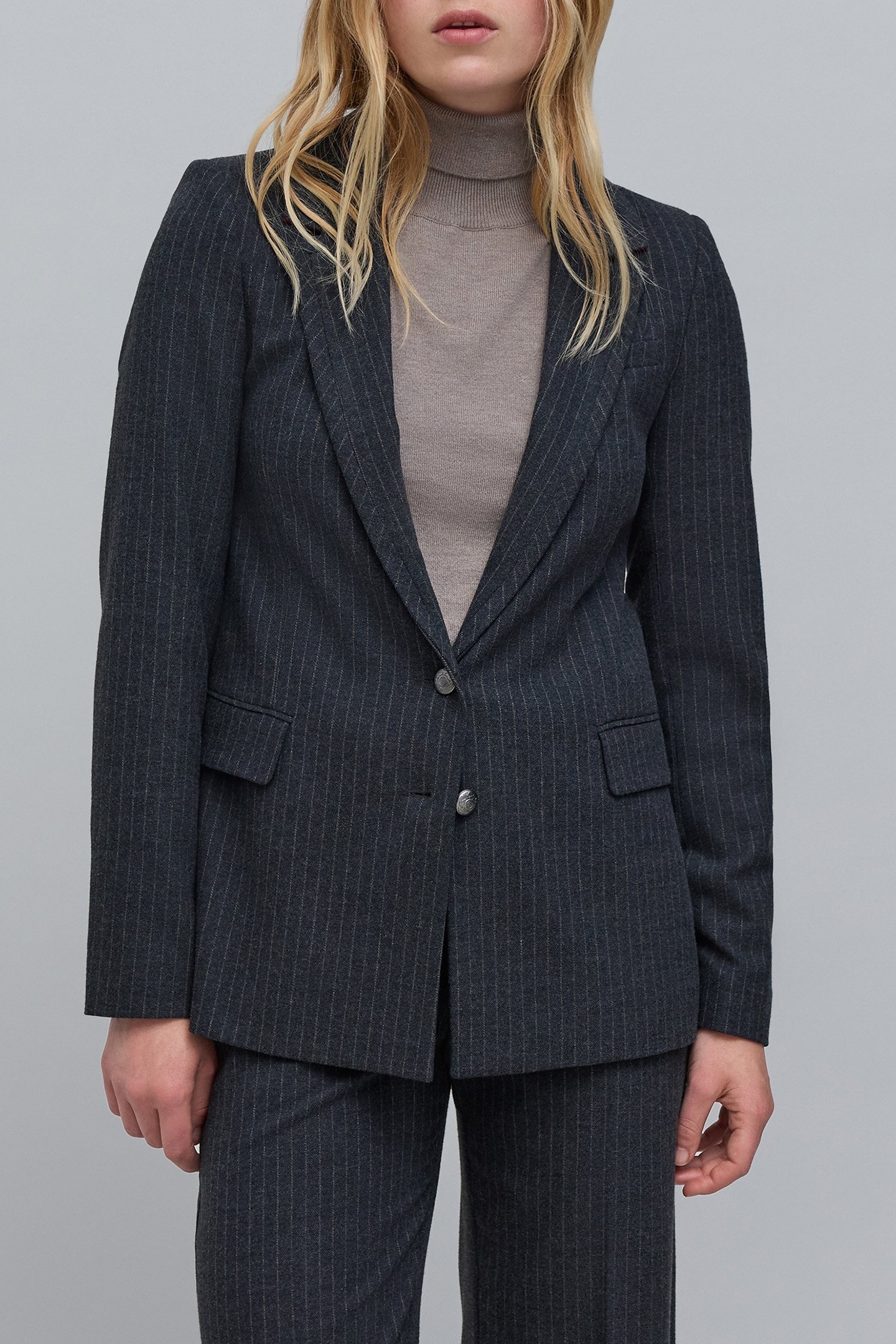 GRAY TENNIS STRIPE SUIT JACKET 5