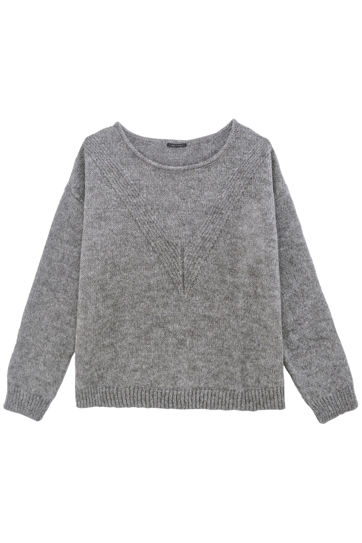 GREY HERRINGBONE KNIT SWEATER 4