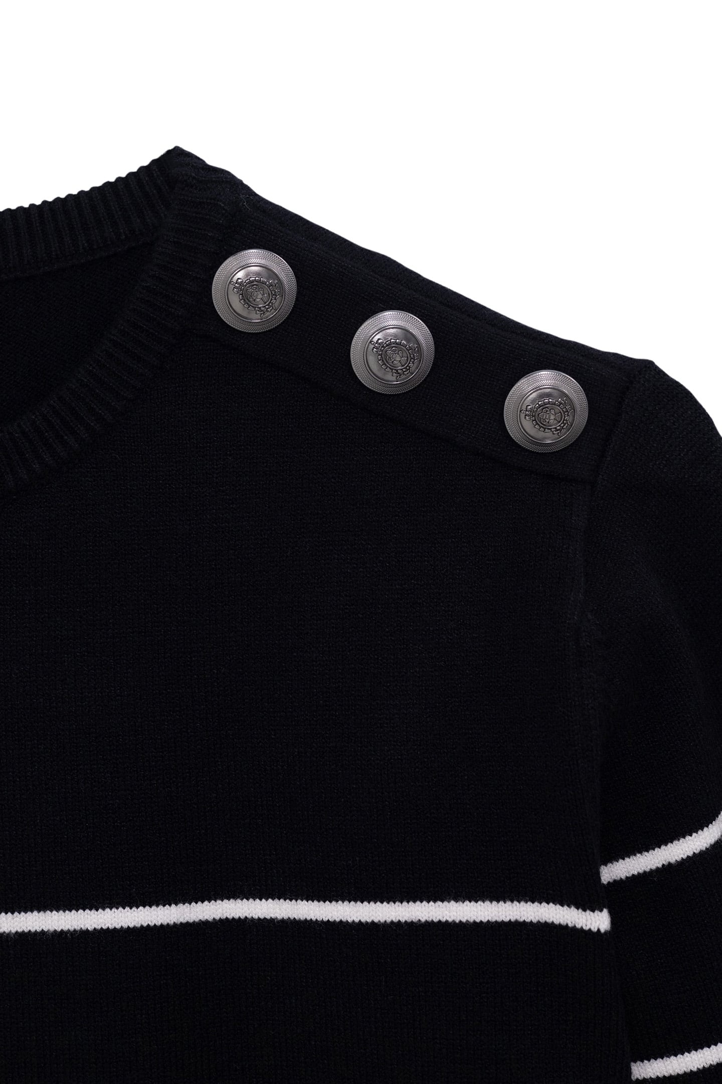 BLACK SAILOR STRIPED KNIT MIDI DRESS 2