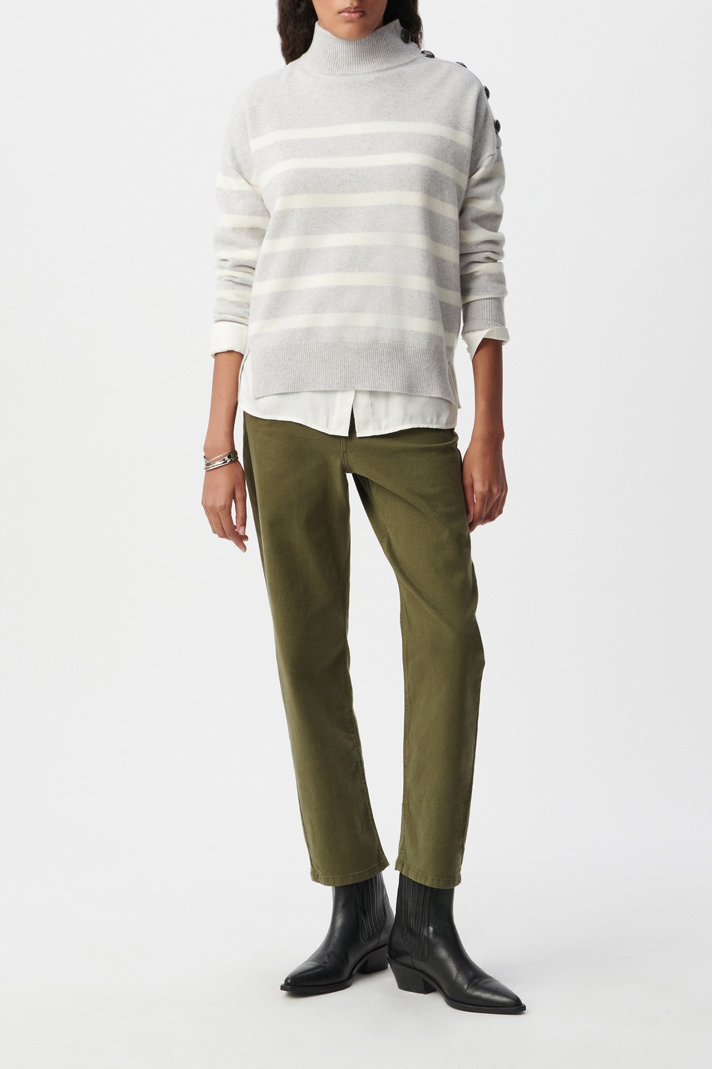 KHAKI ARMY SLOUCHY JEANS 3