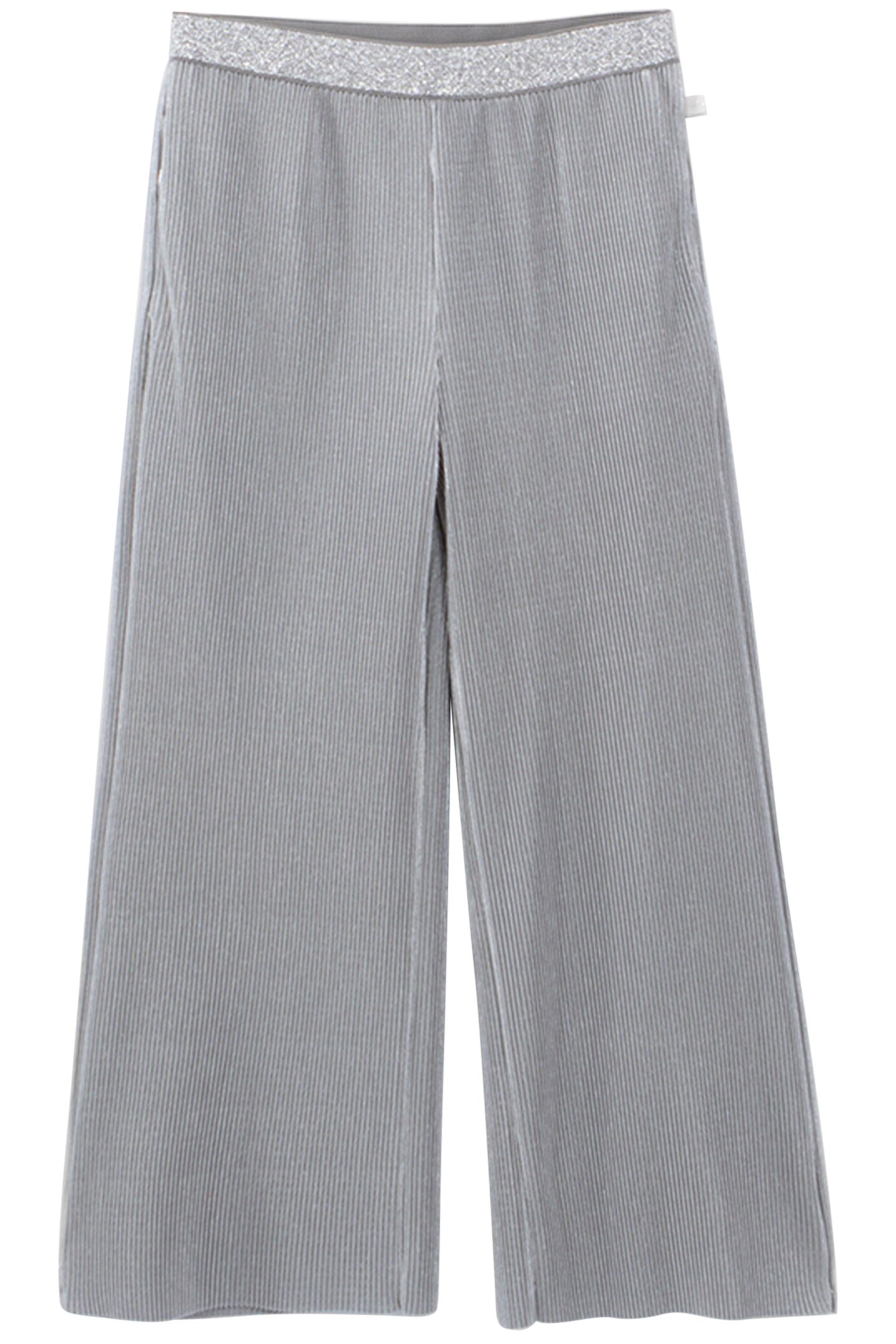 GIRLS’ SILVERY PLEATED WIDE-LEG TROUSERS 1