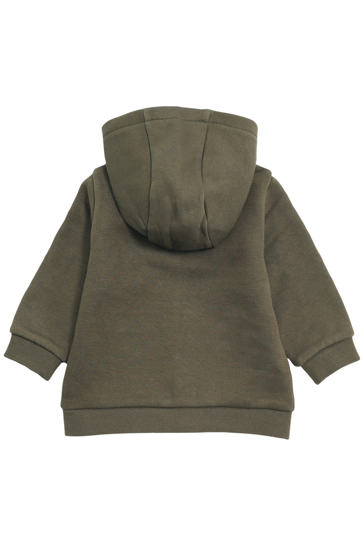 BABY BOY KHAKI ZIPPED HOODED CARDIGAN 2