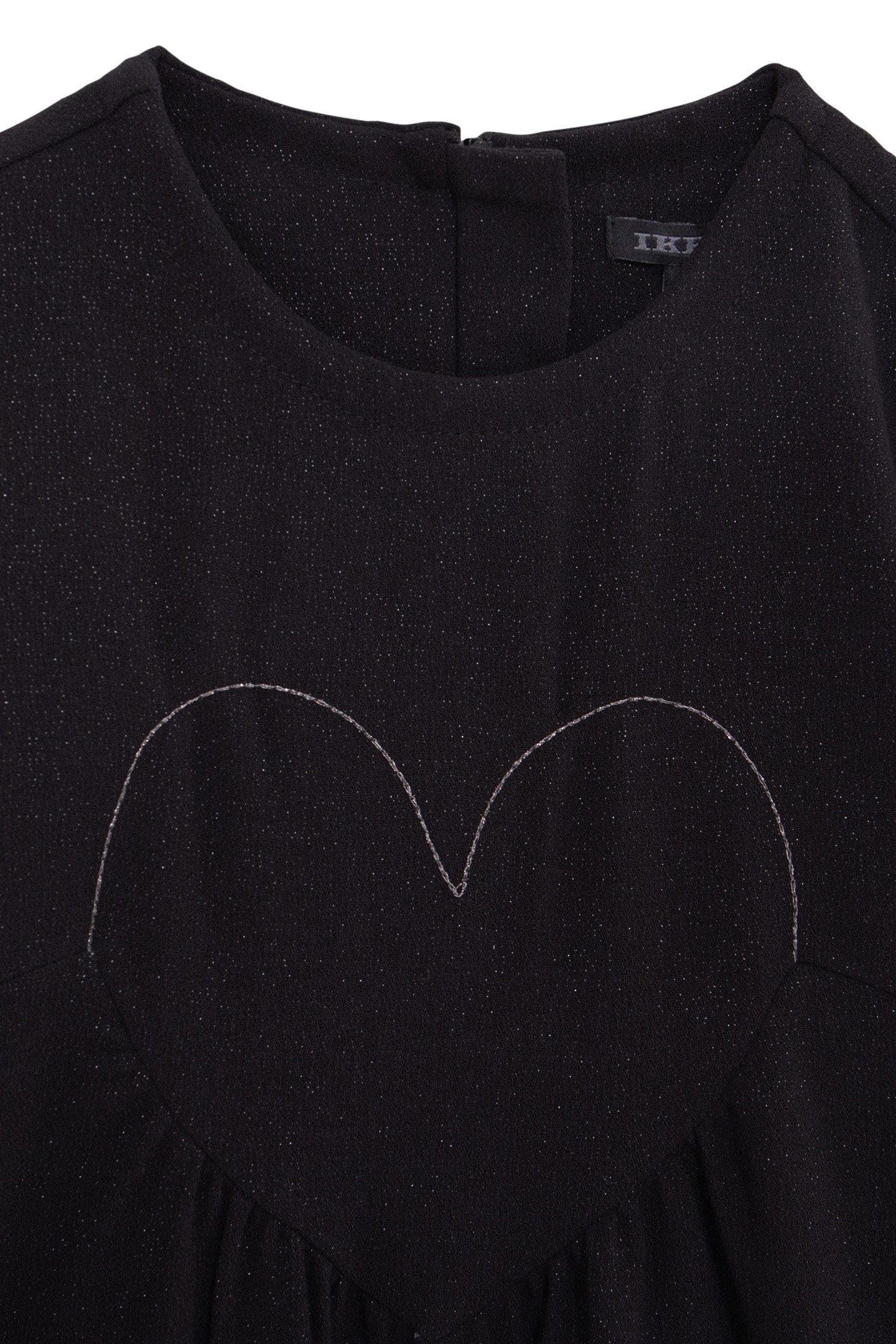 GIRL'S BLACK SEQUINED EMBROIDERED HEART DRESS 3