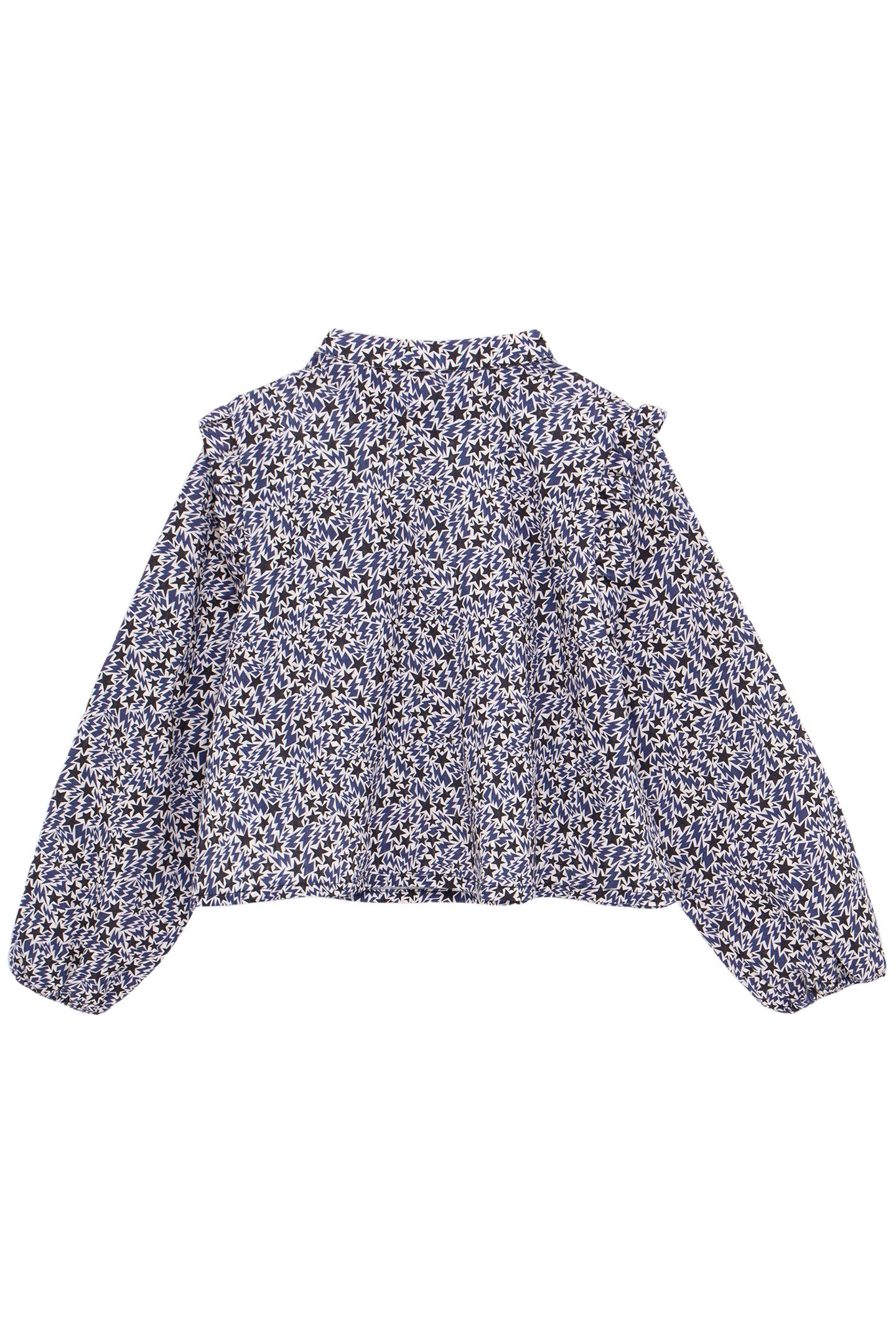 GIRL’S ECRU ORGANIC COTTON STARS-LIGHTNING PRINT BLOUSE 2