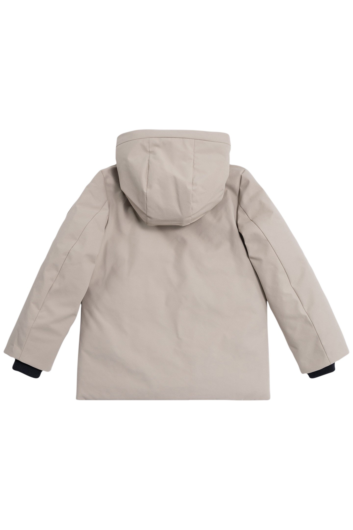 BOY'S RECYCLED BEIGE PARKA WITH MAGNETIC FASTENING 2