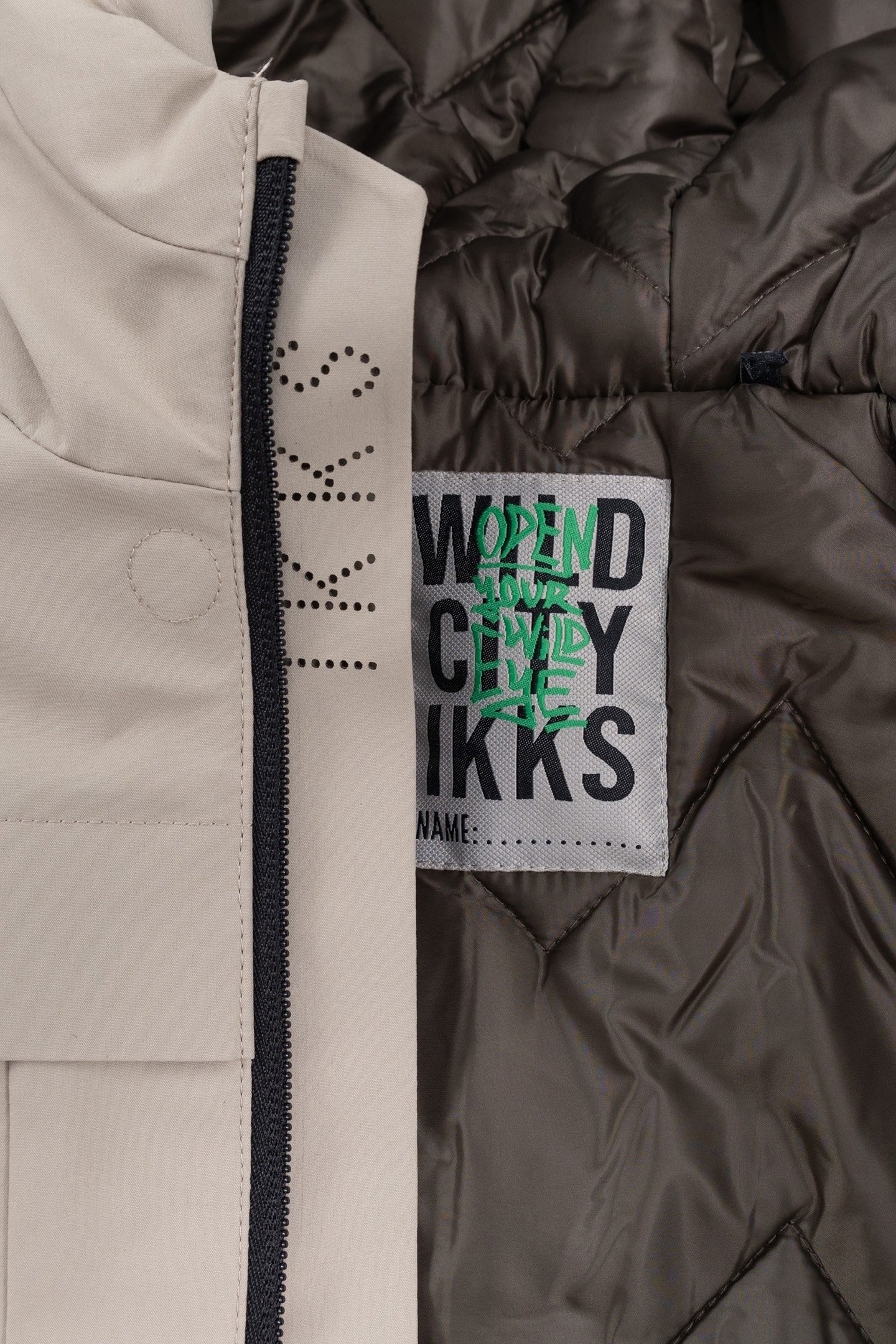 BOY'S RECYCLED BEIGE PARKA WITH MAGNETIC FASTENING 6