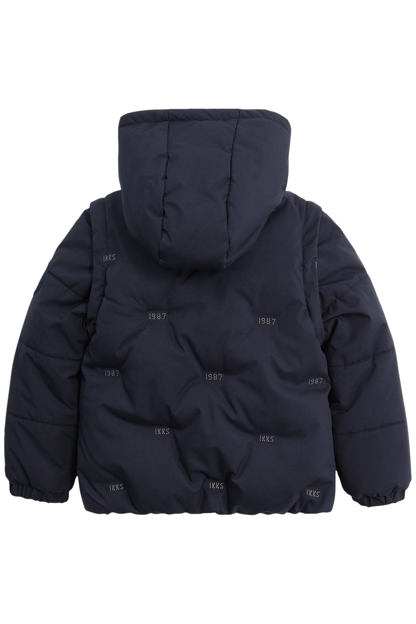 BOYS' NAVY DOWN JACKET WITH REMOVABLE SLEEVES 2
