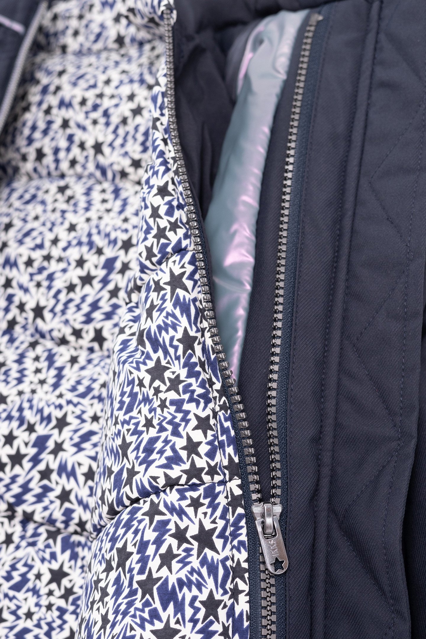 GIRL’S 2-IN-1 NAVY STARS AND LIGHTNING PARKA/PADDED JACKET 7