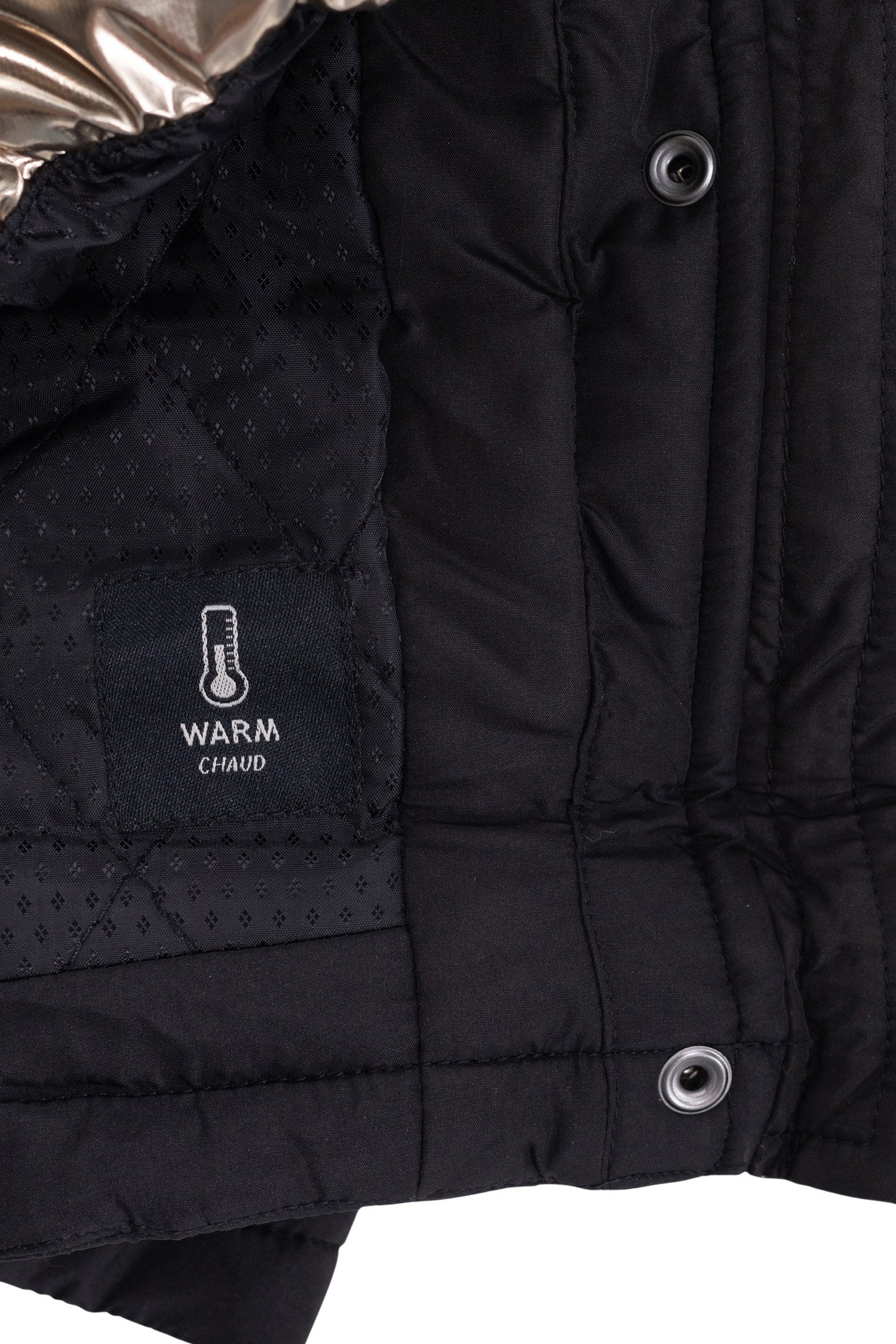 GIRL'S 2-IN-1 BLACK PARKA WITH SLEEVELESS GOLD DOWN JACKET 5