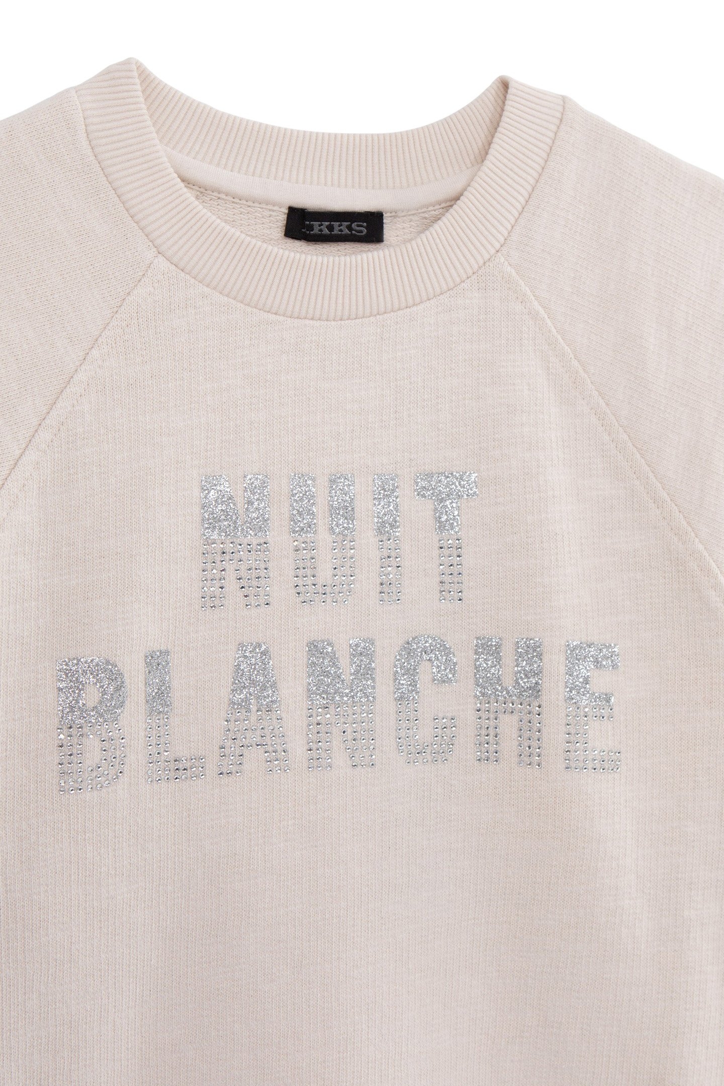 GIRL'S ECRU METALLIC MESSAGE SWEATSHIRT 3
