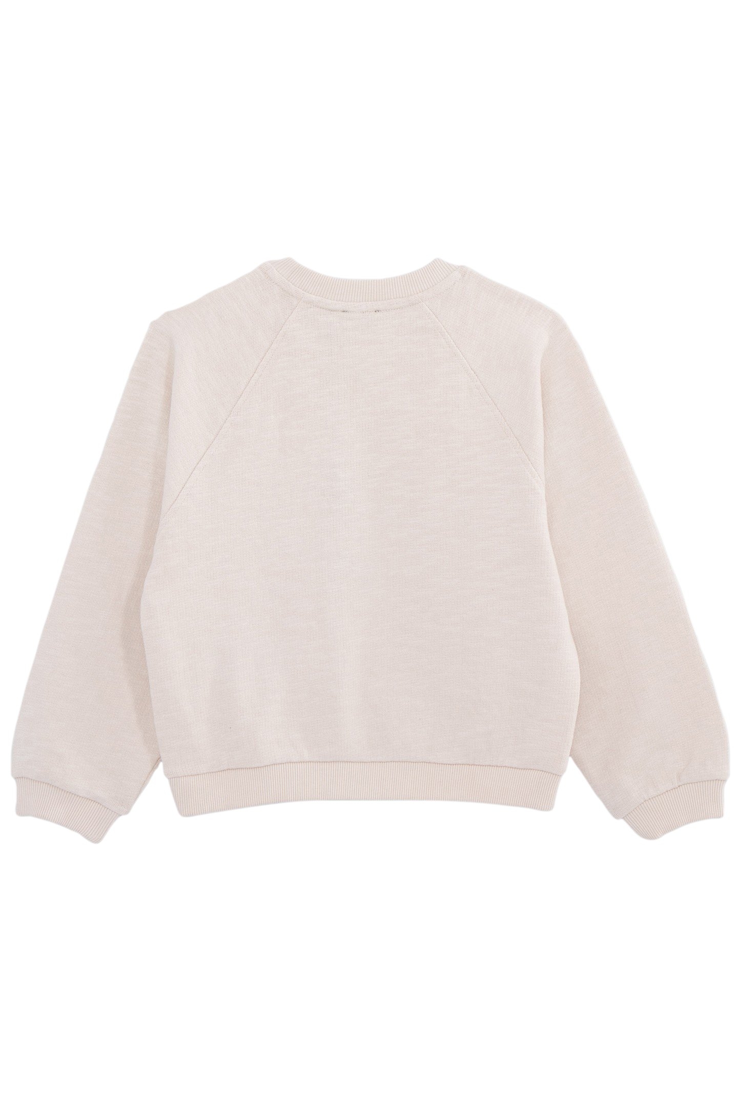 GIRL'S ECRU METALLIC MESSAGE SWEATSHIRT 2