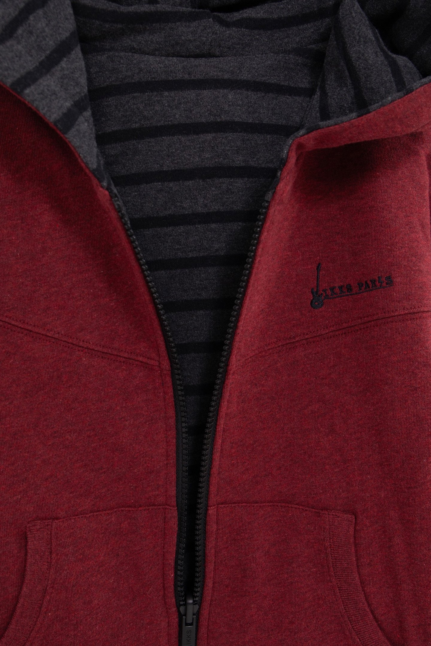 BOY'S REVERSIBLE BURGUNDY AND BLACK STRIPED CARDIGAN 6