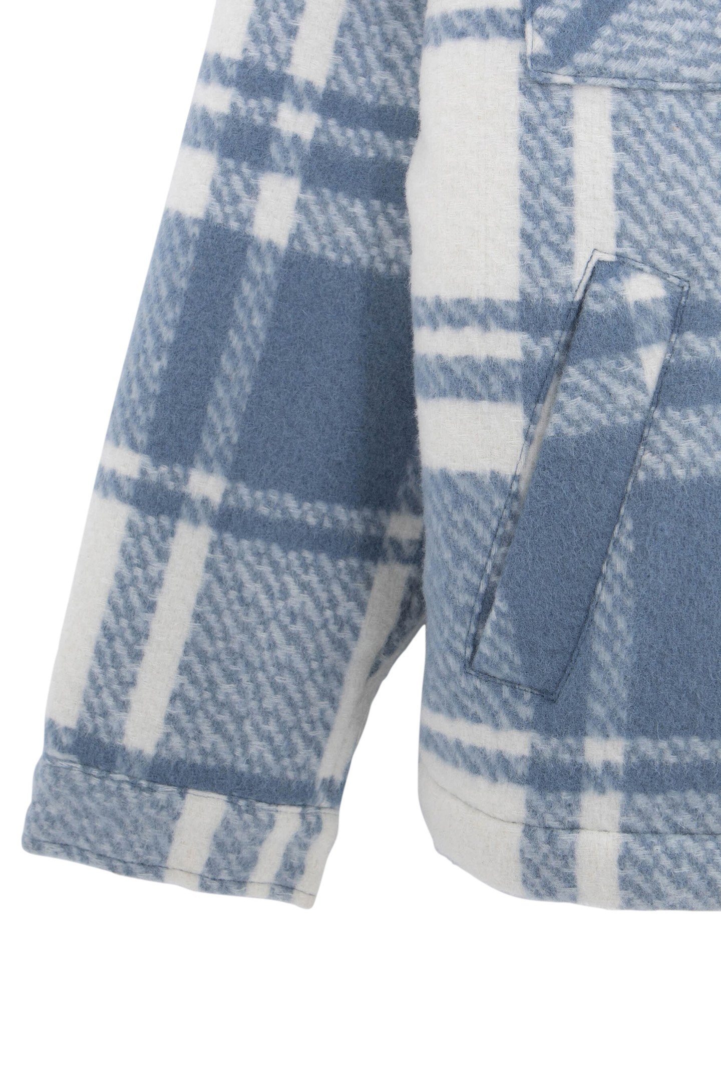 BOY'S BLUE WOOL PLAID JACKET WITH LINING 5