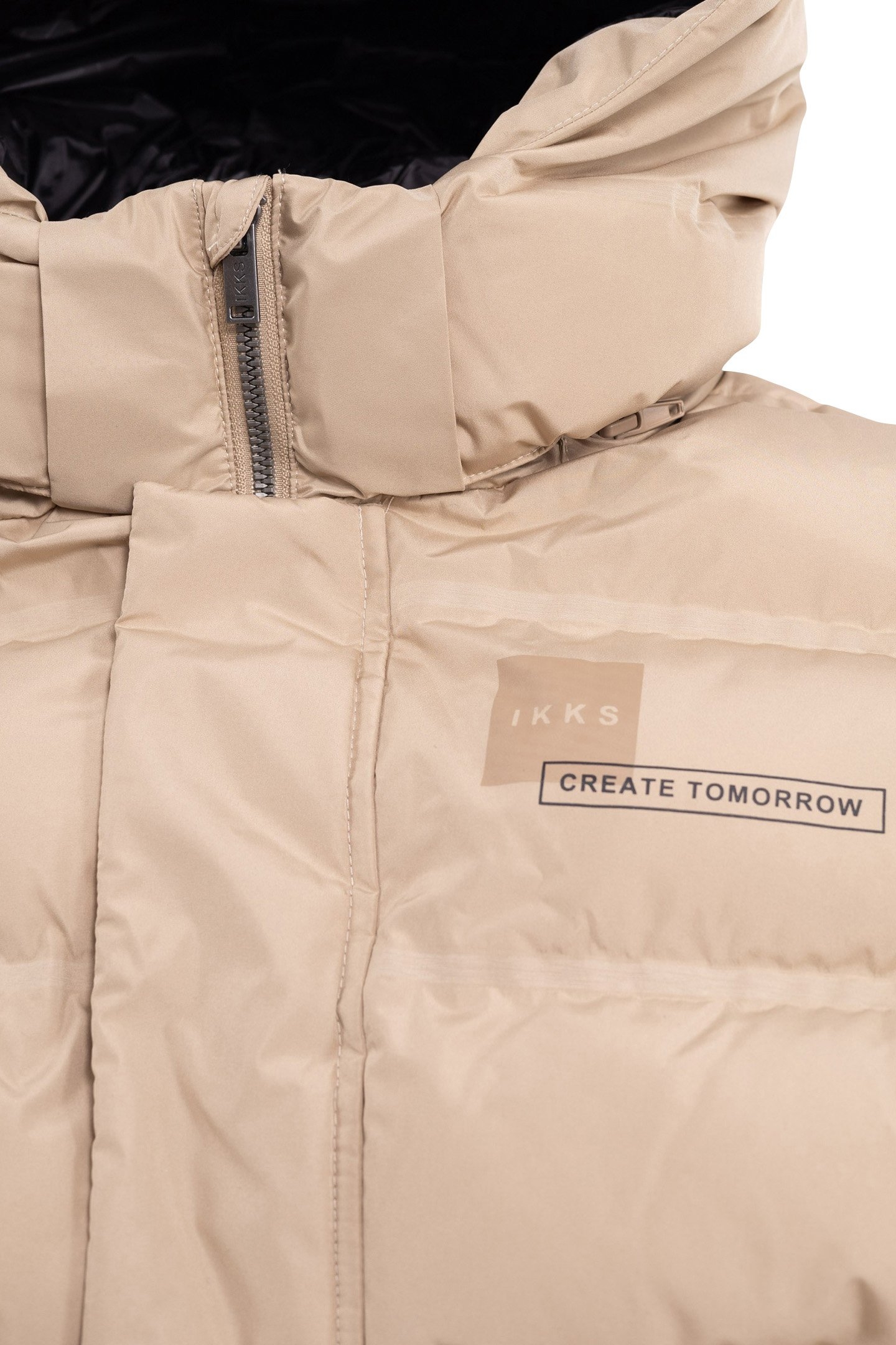 BOY'S BEIGE DOWN JACKET WITH REMOVABLE HOOD 4
