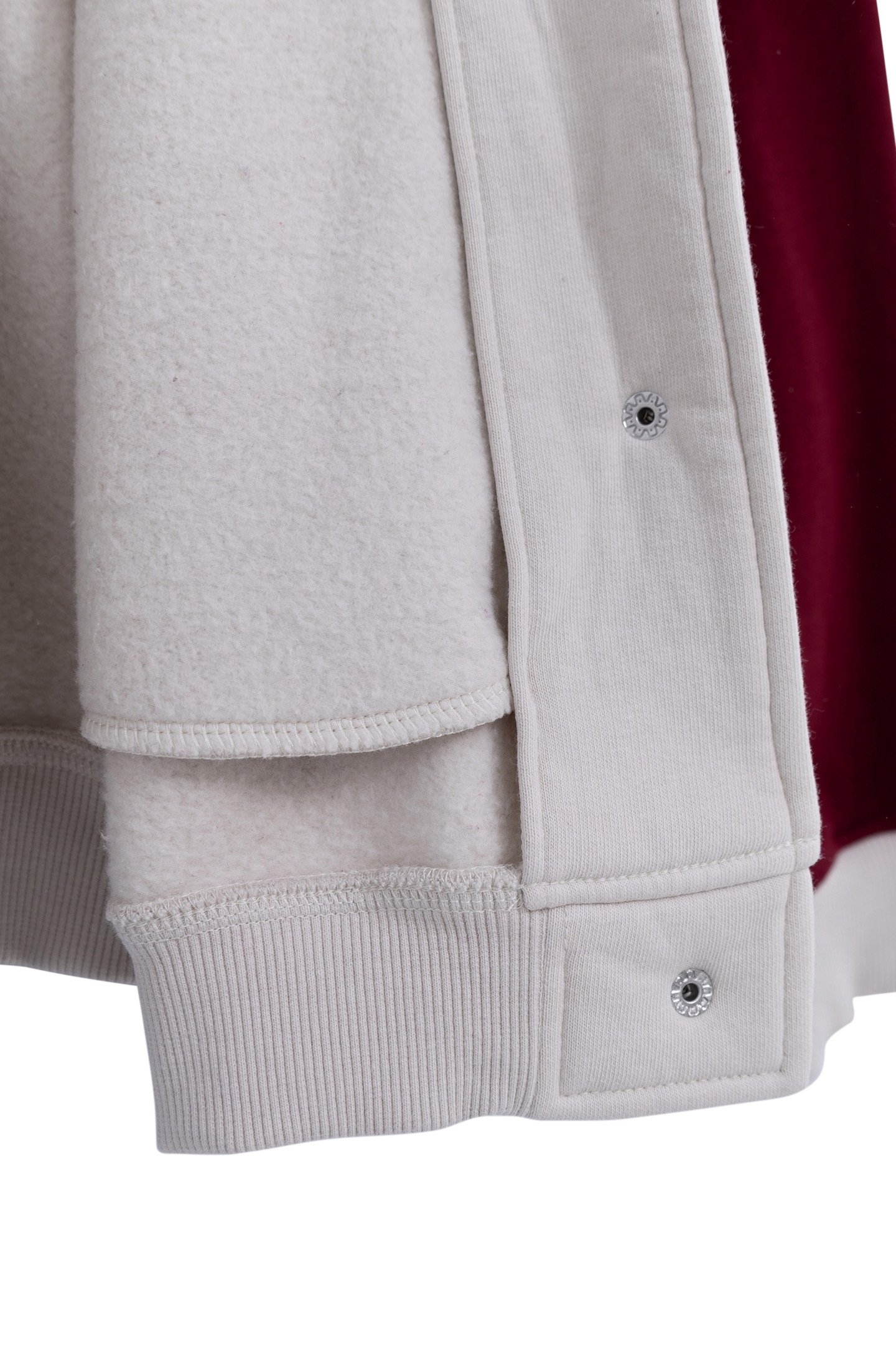 GIRL'S TWO-TONE BEIGE FLEECE BOMBER CARDIGAN 7