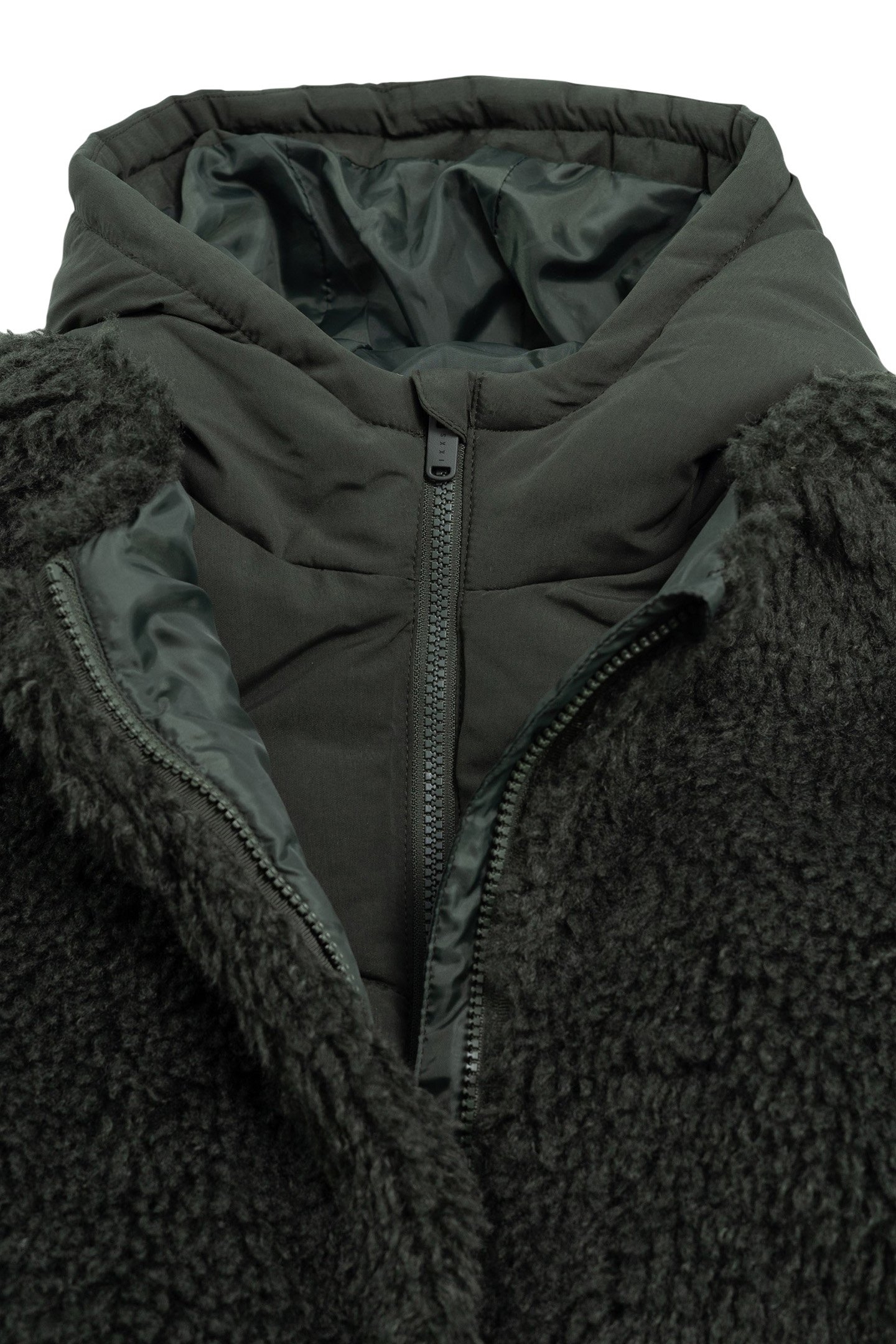 GIRL'S 2-IN-1 KHAKI DOWN JACKET WITH SHERPA VEST 5