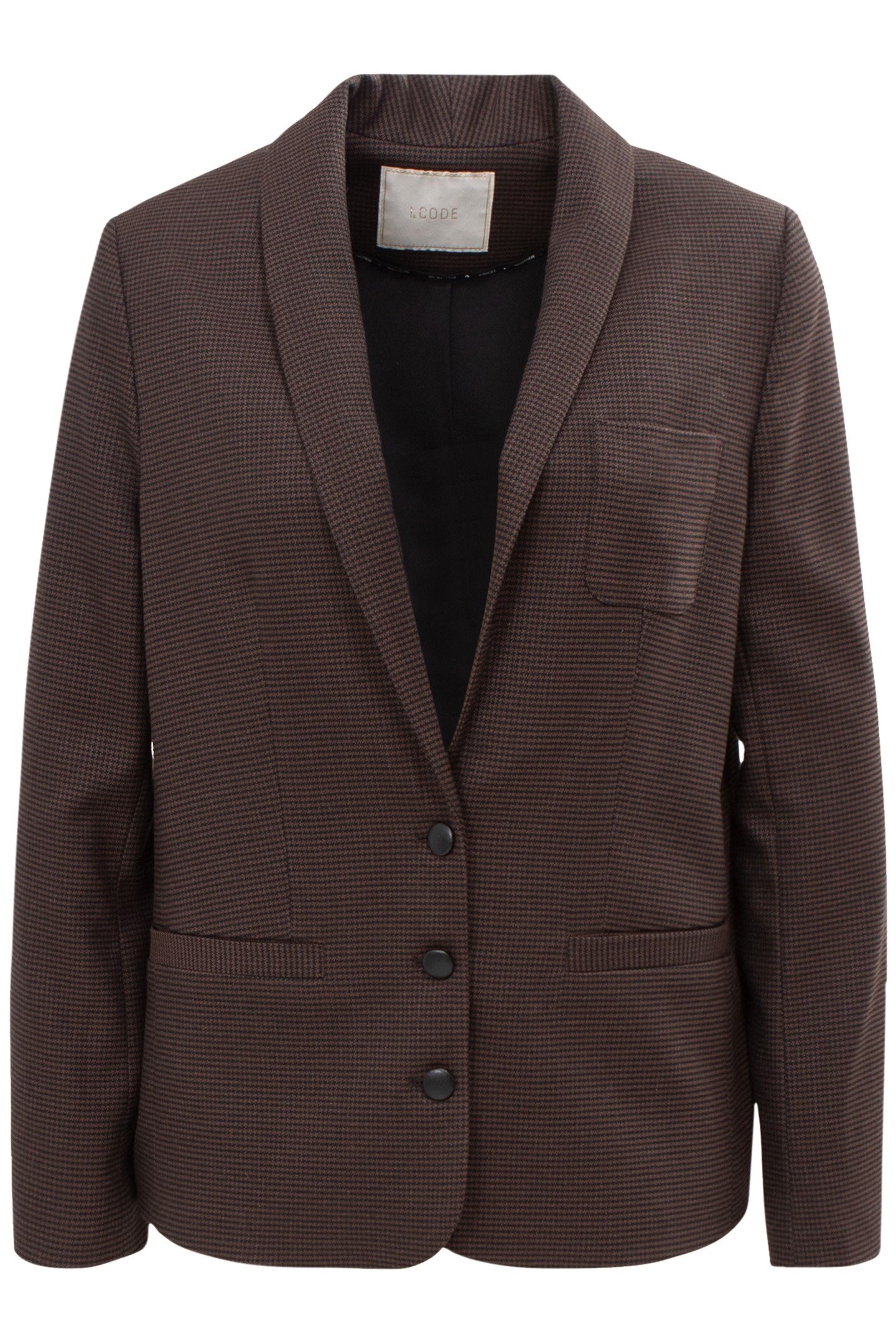 CAMEL HOUNDSTOOTH SUIT JACKET 4